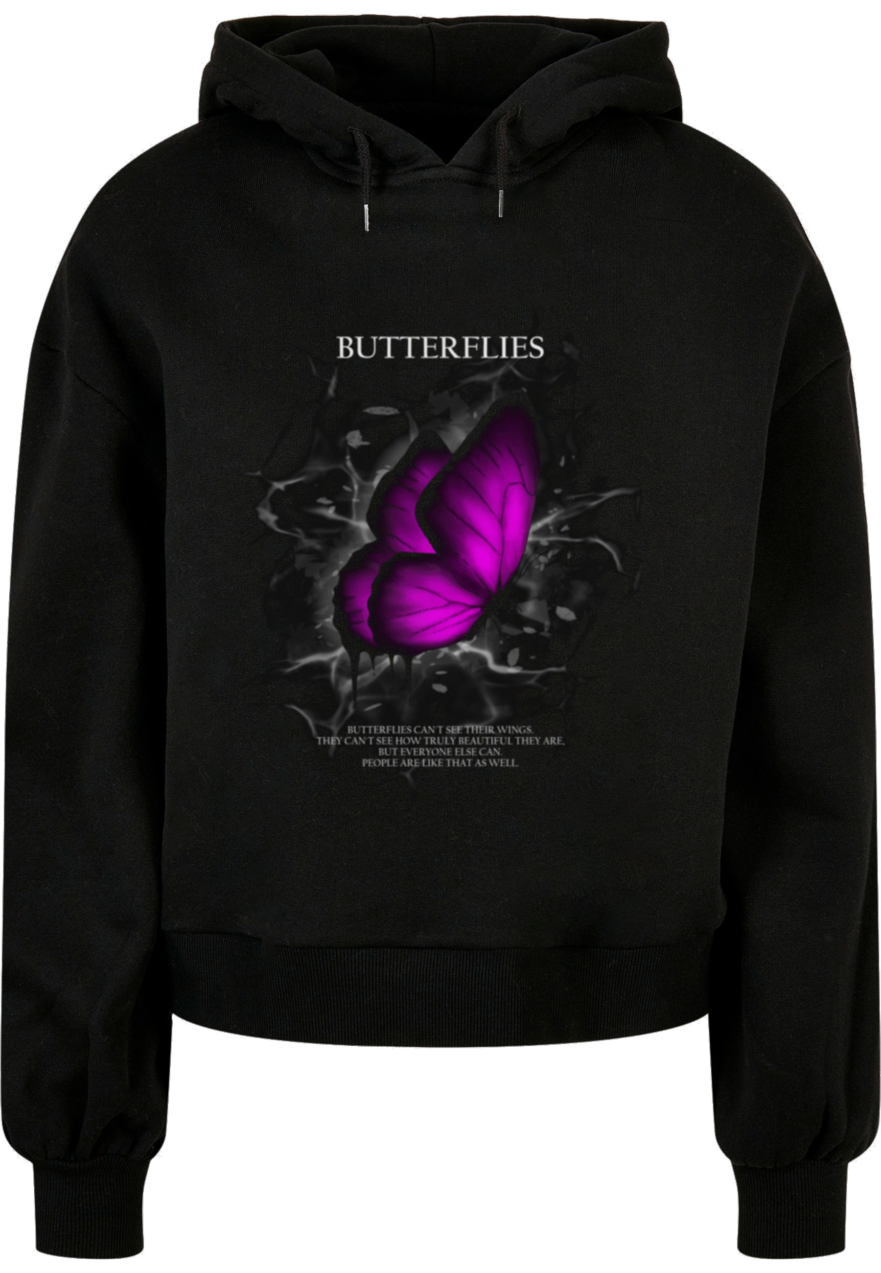 Merchcode Kapuzenpullover "Merchcode Ladies Butterflies Organic Oversized Hoody" 1