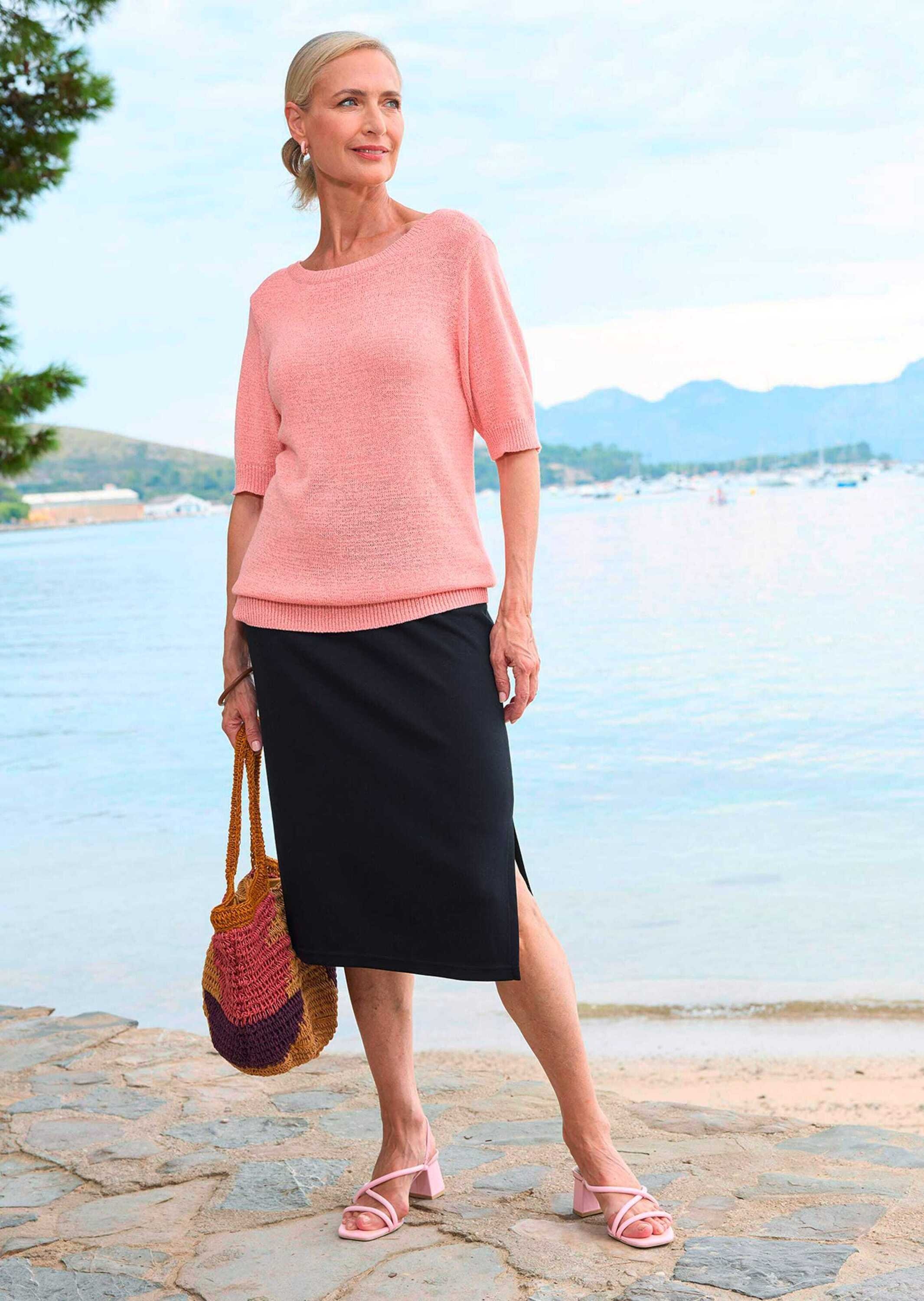 GOLDNER Rundhalspullover »Kurzgröße Pullover« Rippenbündchen