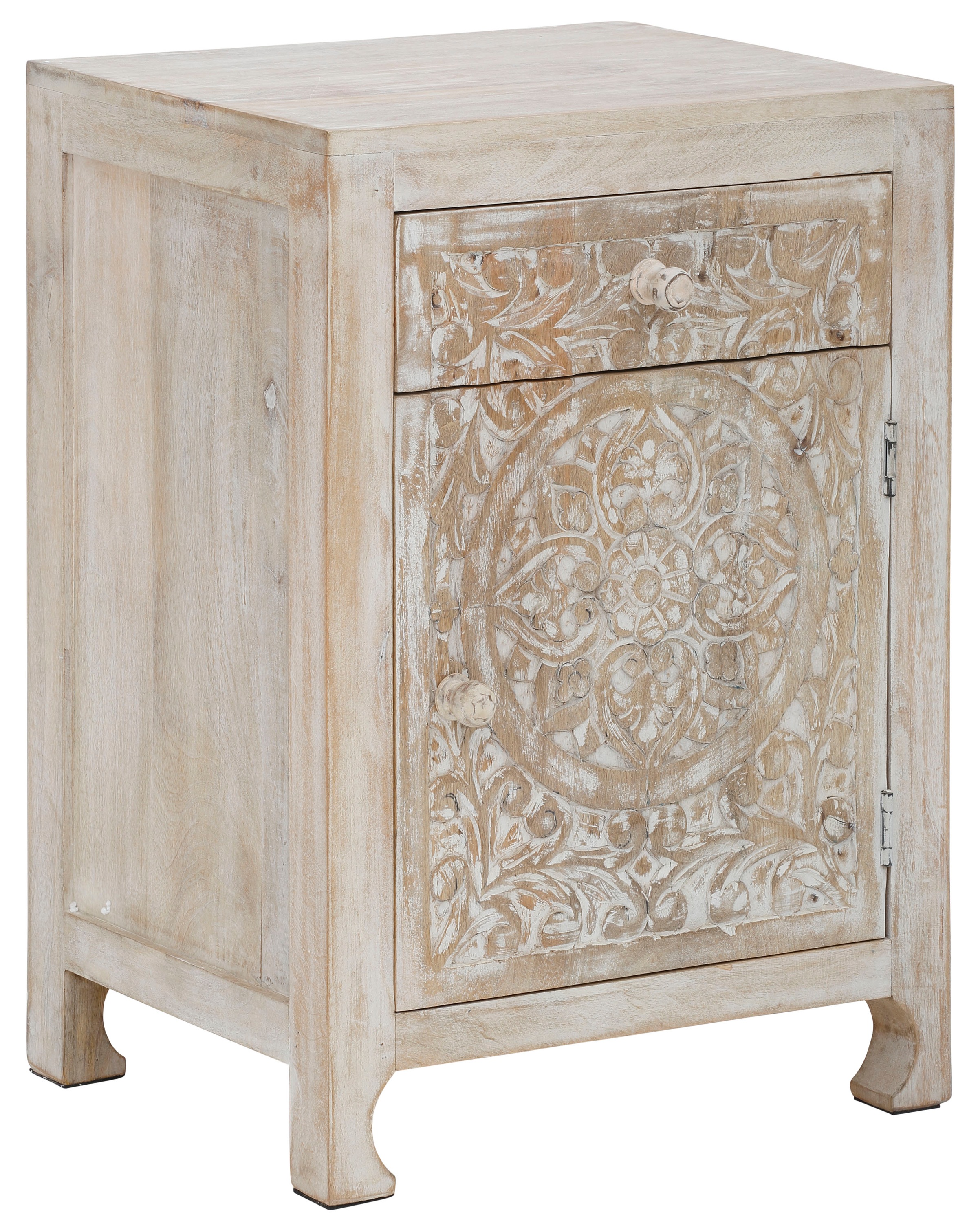 OTTO home Nachtkommode "Bonstetten" pflegeleichtes Mangoholz, mit dekorativ günstig online kaufen