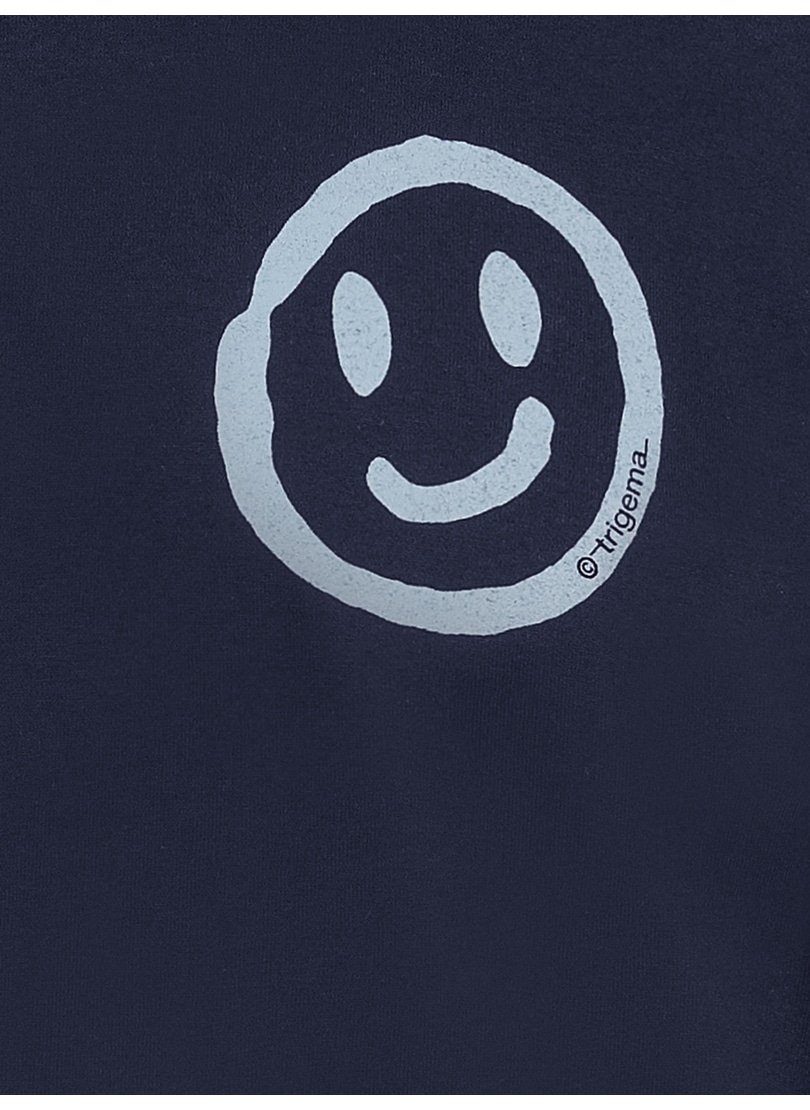 Trigema Schlafanzug »TRIGEMA Schlafanzug Oberteil Langarm mit Smiley-Print«, (1 tlg.)