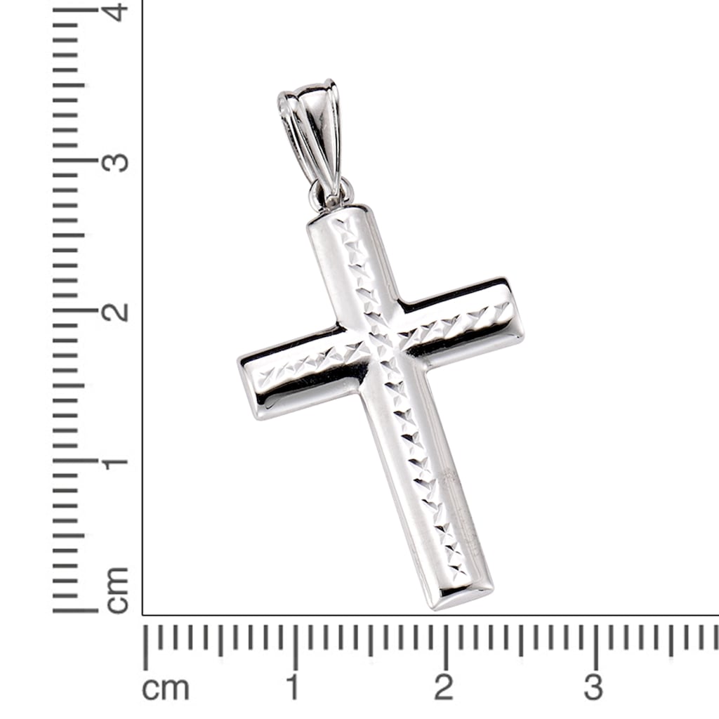 Vivance Kettenanhänger »925 Silber rhodiniert Kreuz«
