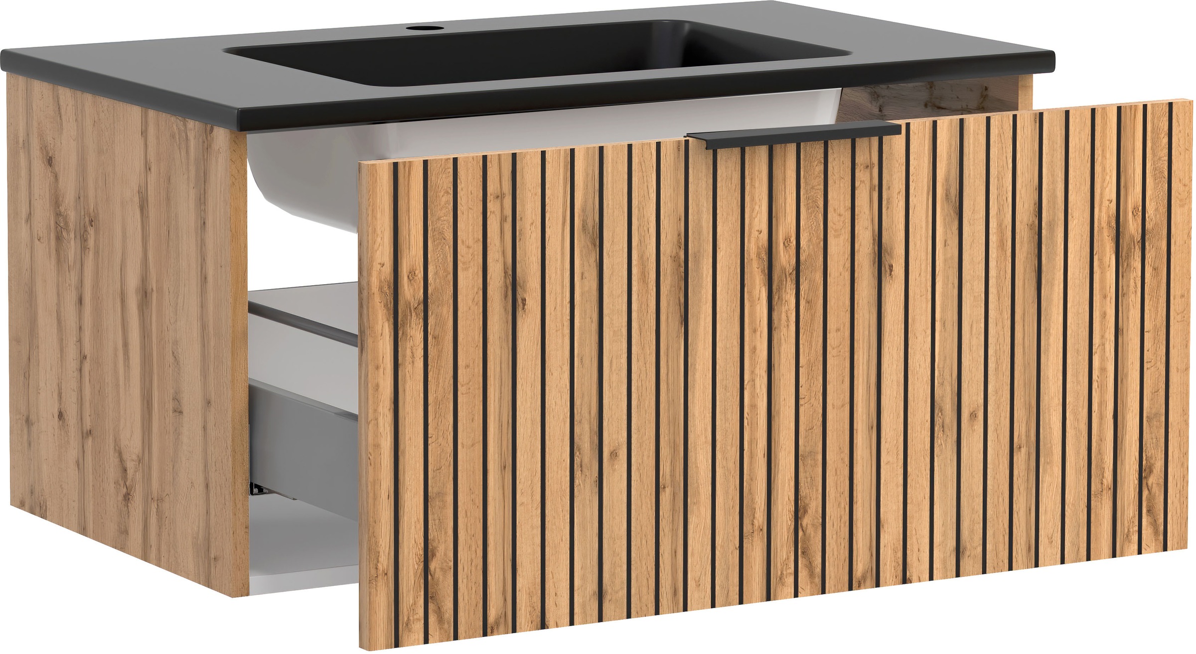 welltime Waschtisch wahlweise mit Auflage- oder Aufsatzbecken in zwei verschiedenen Farben