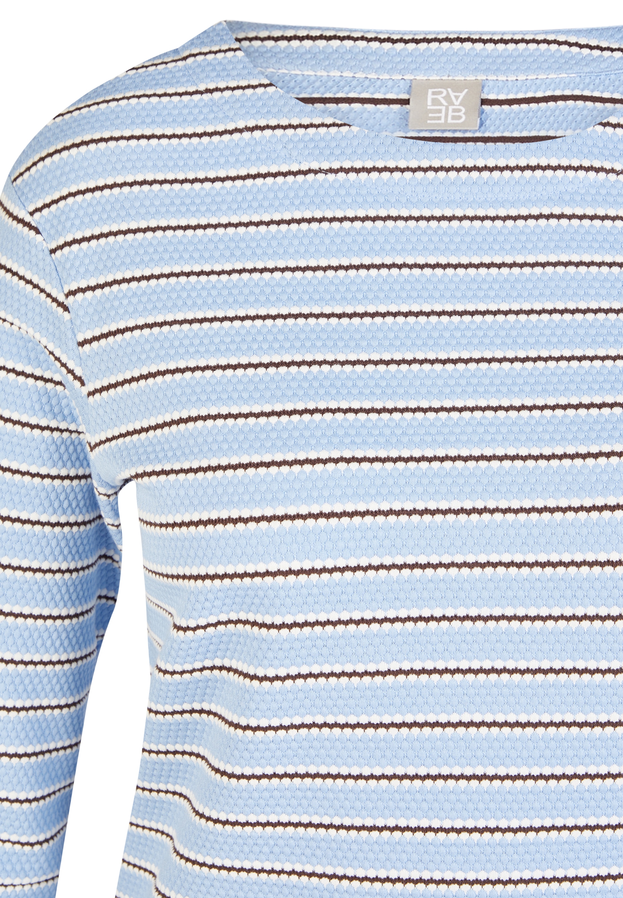 Rabe 3/4-Arm-Shirt Strick-Look und gestreift