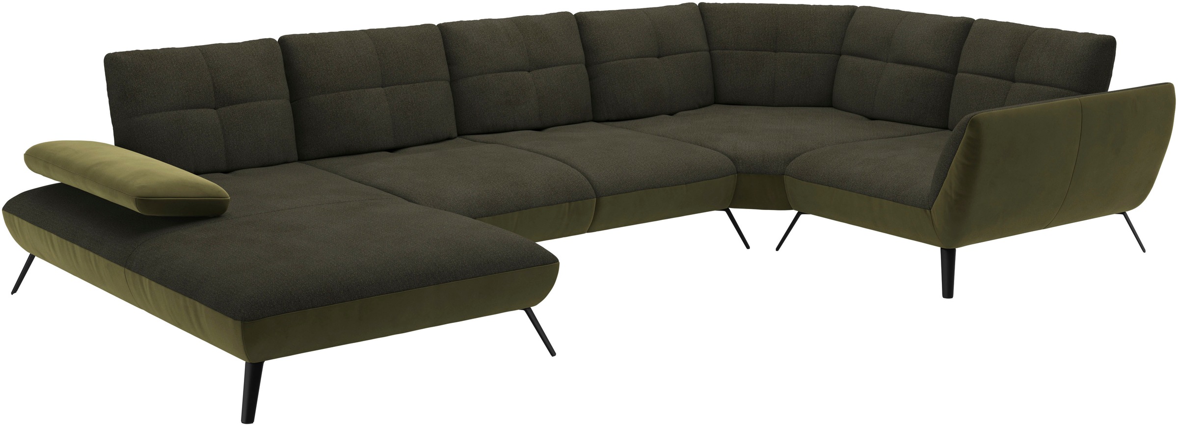 Places of Style Wohnlandschaft »Mikado U-Form«, inkl. Sitztiefenverstellung und Armteilverstellung
