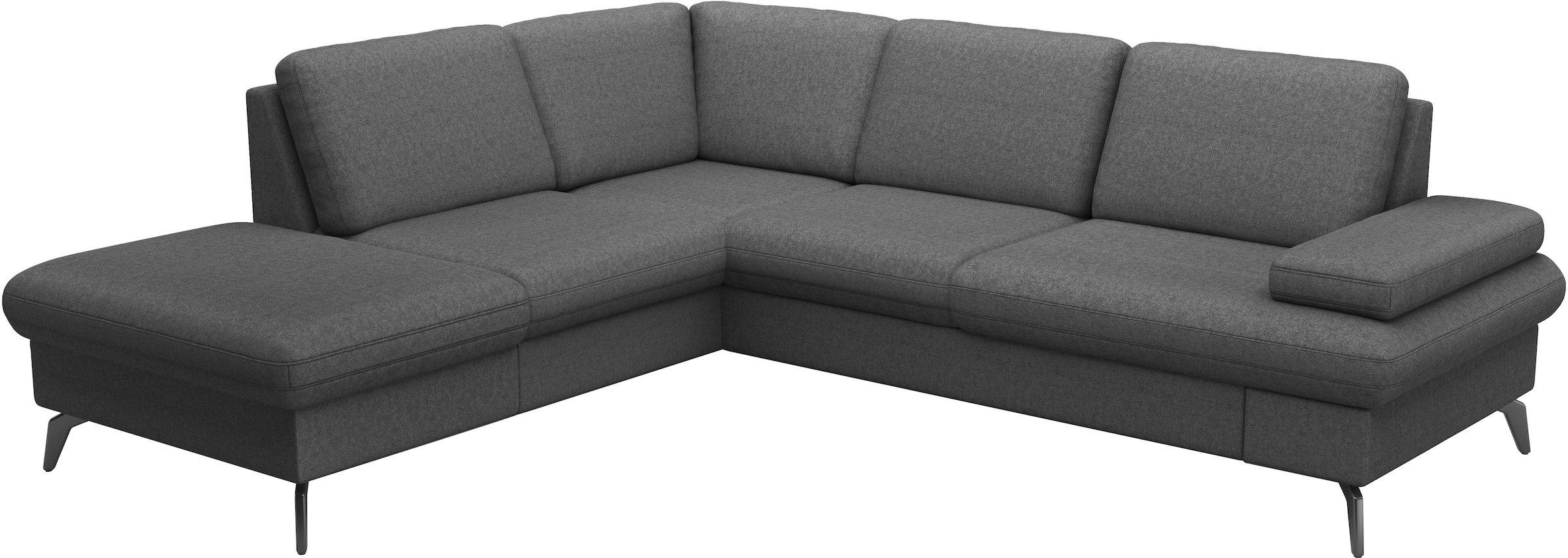 sit&more Ecksofa »Morris Jubi L-Form«, inkl. Armteilfunktion und 1 Zierkissen, wahlweise mit Bettfunktion