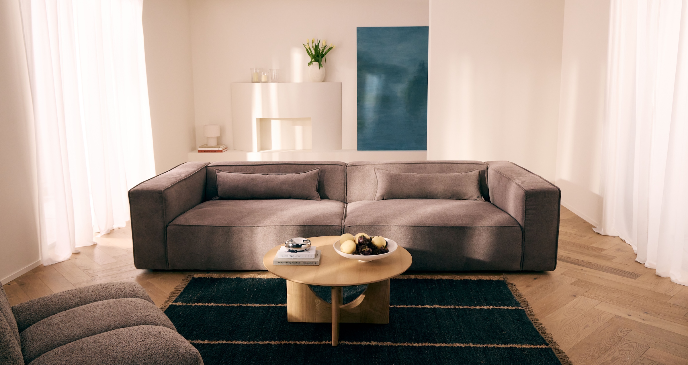 LeGer Home by Lena Gercke Tischleuchte »Debora« E27 1 Stk. Teddy-Stoff, Höhe 30 cm, Ø 23 cm, E27