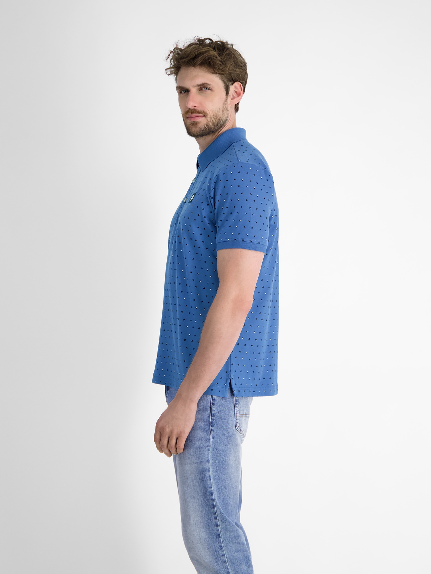 LERROS Poloshirt »LERROS Herren Poloshirt mit Minimalprint«