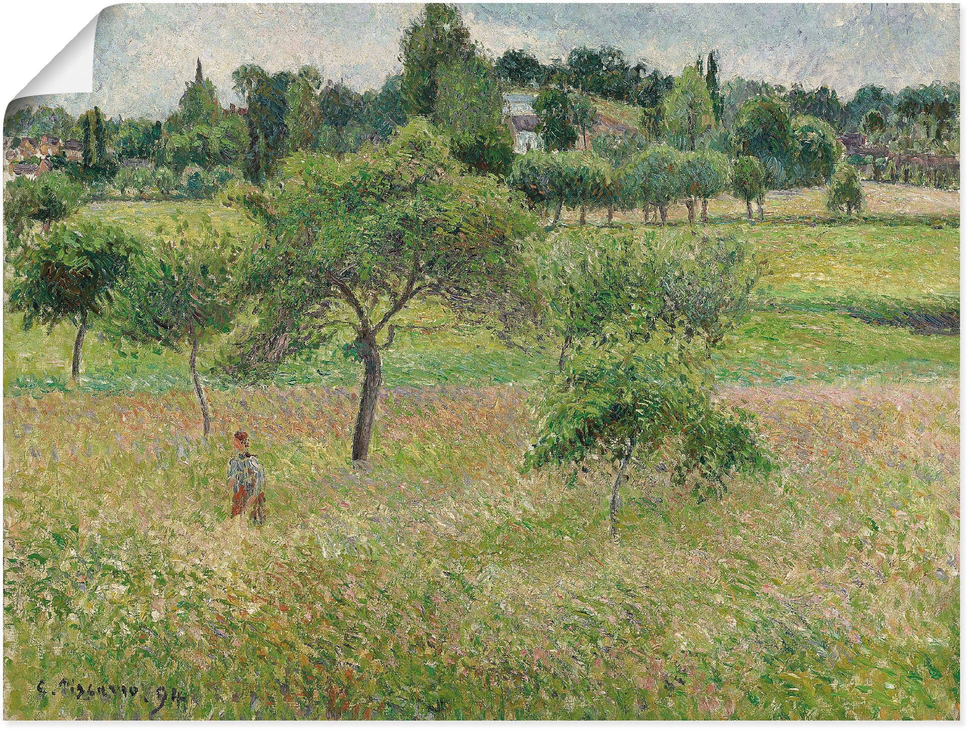 Artland Kunstdruck »Apfelbäume in Eragny. 1894«, Wiesen & Bäume, (1 St.), als Leinwandbild, Wandaufkleber oder Poster in versch. Größen