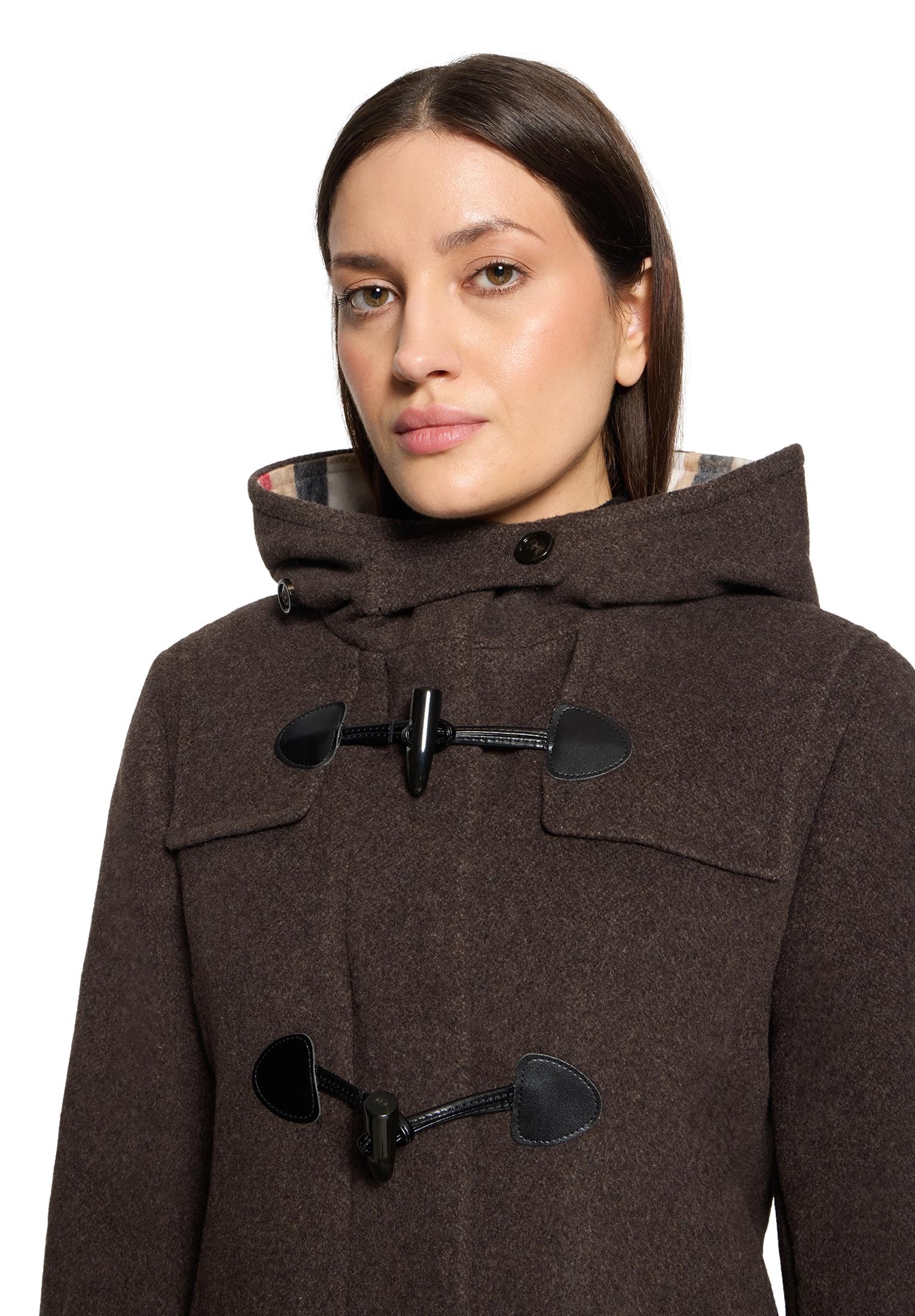 Gil Bret Dufflecoat Dufflecoat mit Kapuze und kariertem Inlay