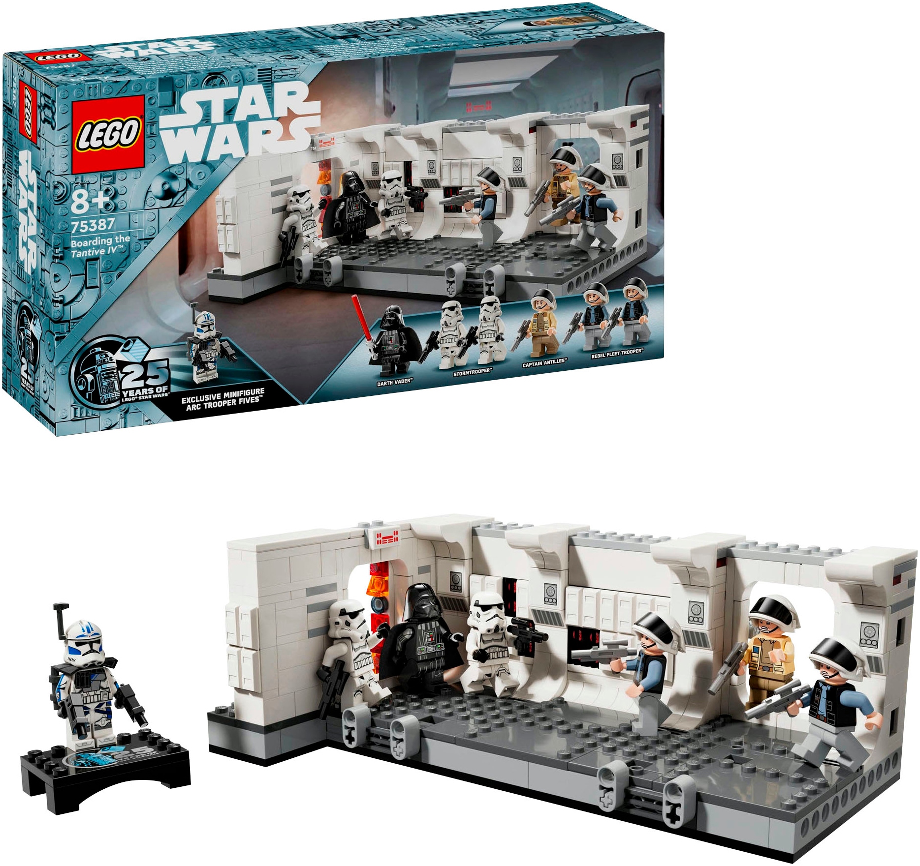 LEGO Kinder Konstruktionsspielsteine "Das Entern der Tantive IV (75387), LEGO Star Wars ", bunt, Kunststoff, Spielbausteine, Diorama, Made in Europe
