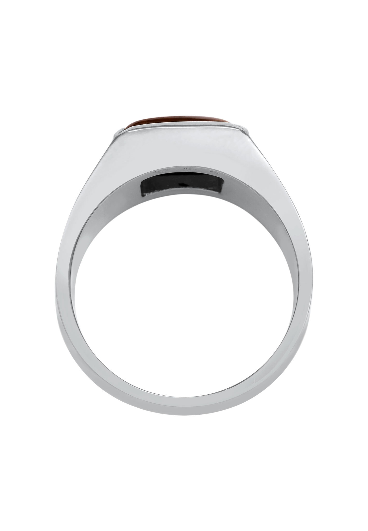 Kuzzoi Siegelring »Ring Siegelring Tigerauge Braun 925 Sterling Silber«