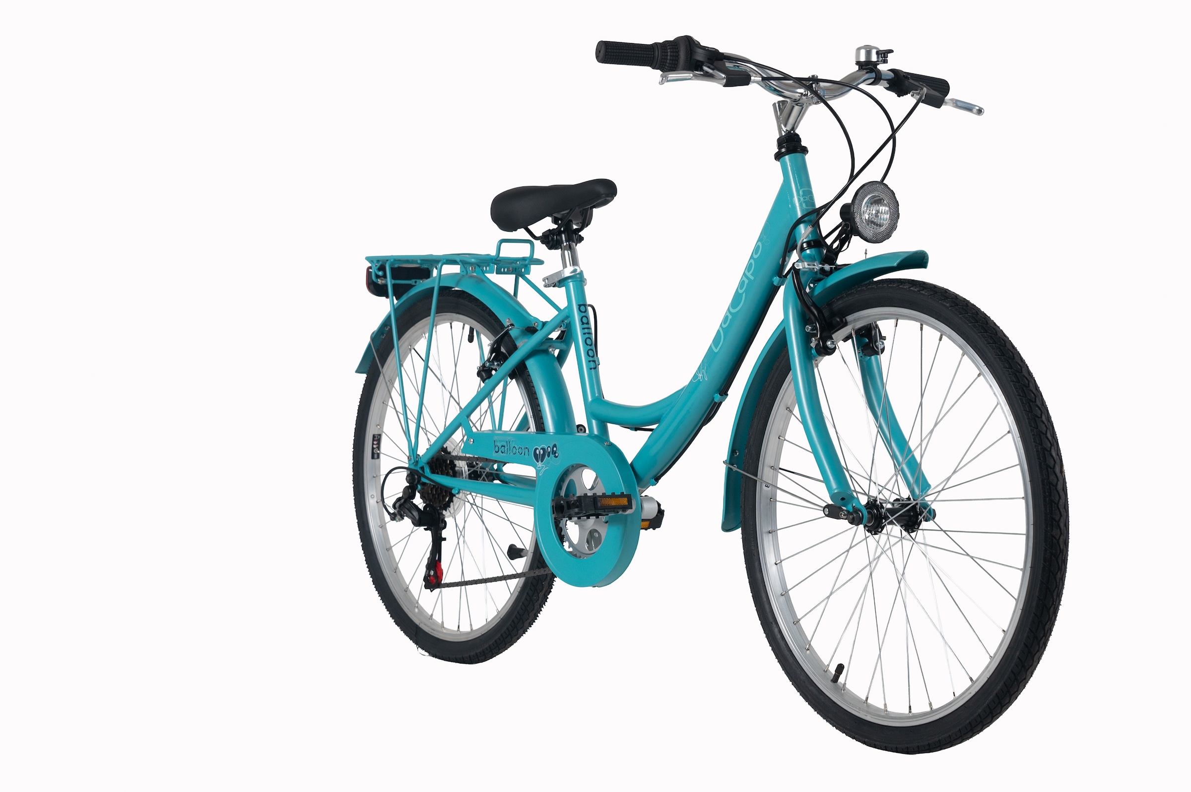 Dacapo Jugendfahrrad »DaCapo Kinderfahrrad 24'' Balloon 6 Gänge« 6 Gang Shimano Tourney Schaltwerk Kettenschaltung