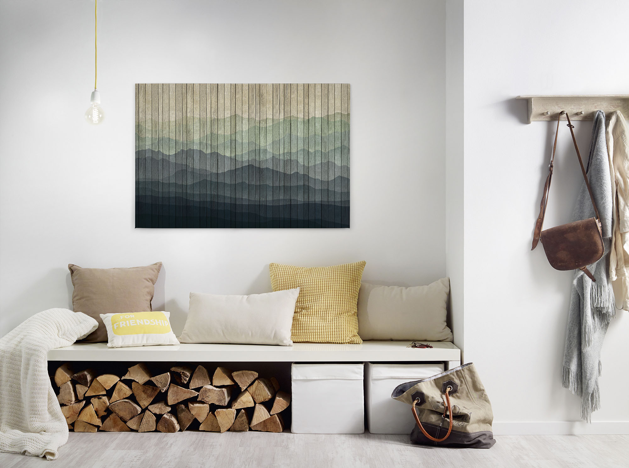 A.S. Création Leinwandbild "mountains" Kunst Landschaft 1 Stk. tlg. Keilrahmen Landschaft Berge Gebirge Leinwand-Bild Wohnzimmer modern