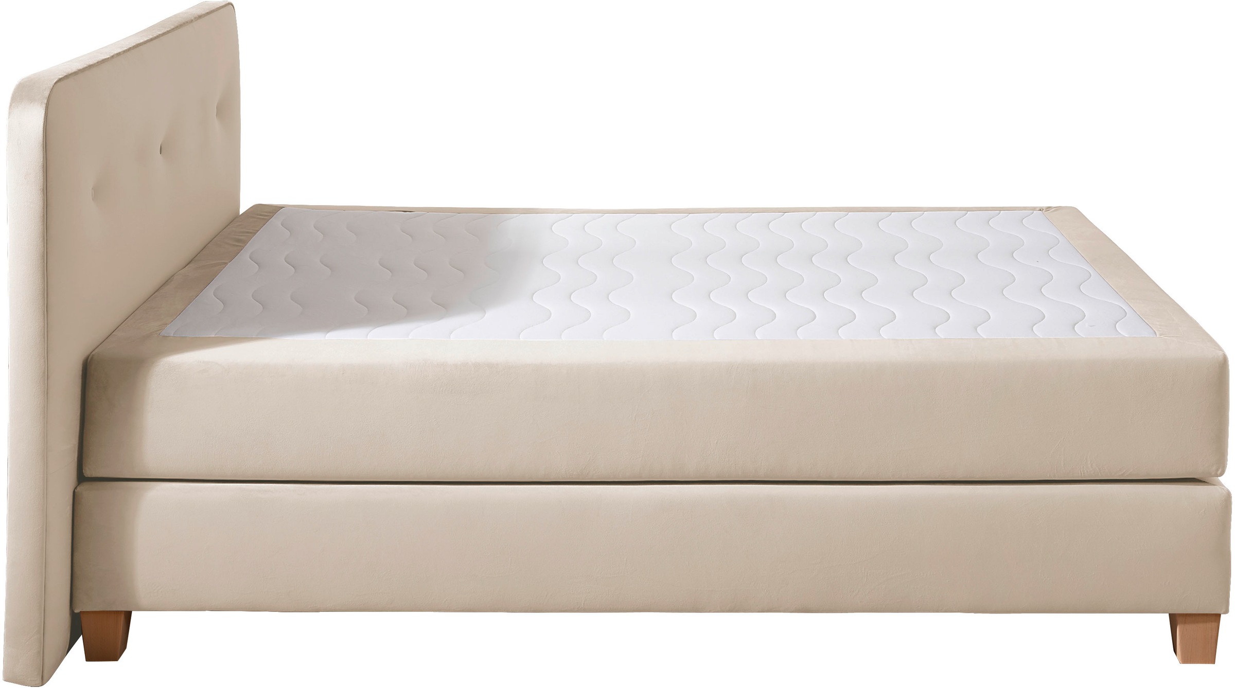 Home affaire Boxspringbett »Fargo«, inkl. Topper, in 3 Matratzenarten, in Samt- oder Strukturstoff