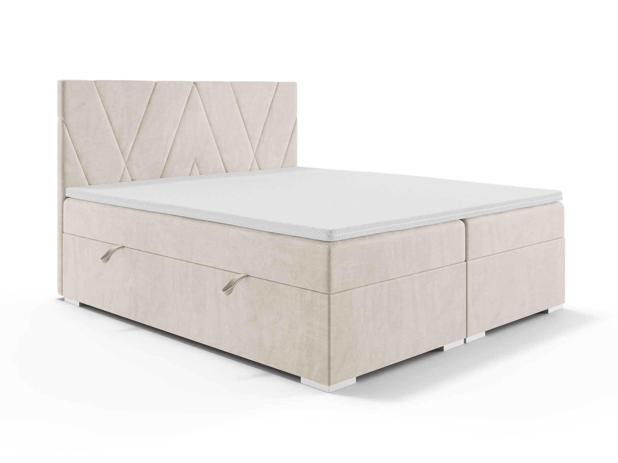 Places of Style Polsterbett »Liania mit Matratze und Topper, in 2 Breiten (160 und 180 cm)«, Boxspringbett mit Bettkasten, Matratze (BFK/TFK) und Topper