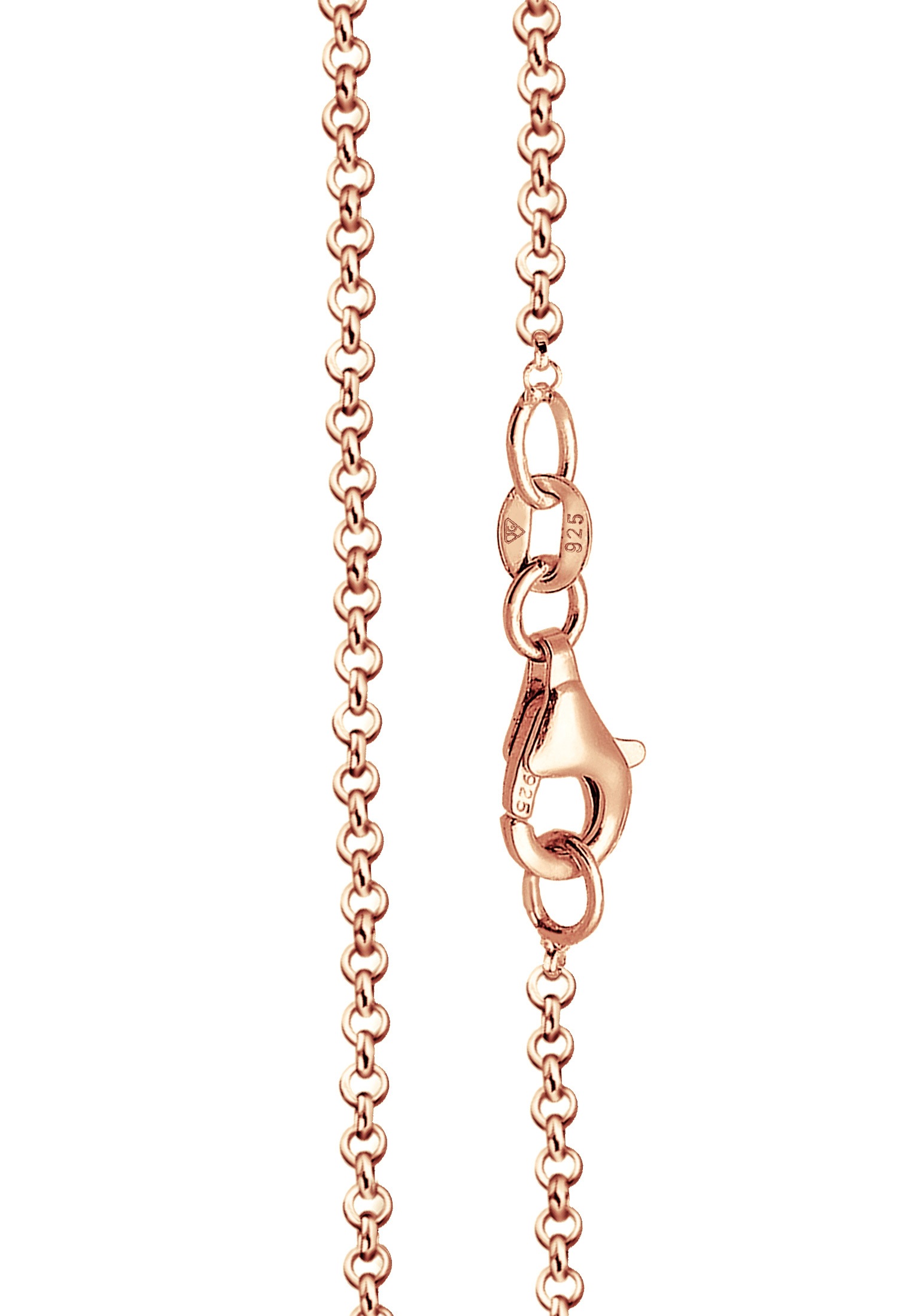 Nenalina Kette ohne Anhänger »Damen Erbskette Basic 925 Silber rosévergoldet«