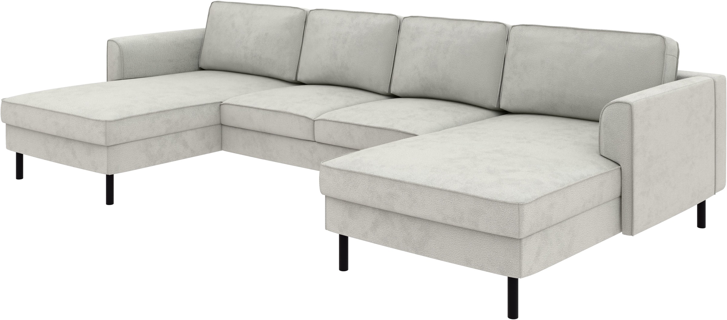 Home affaire Wohnlandschaft »Booster Couch wahlweise mit Schlaffunktion und Bettkasten-auch in Cord«, Sofa in U-Form, Breite 305 cm