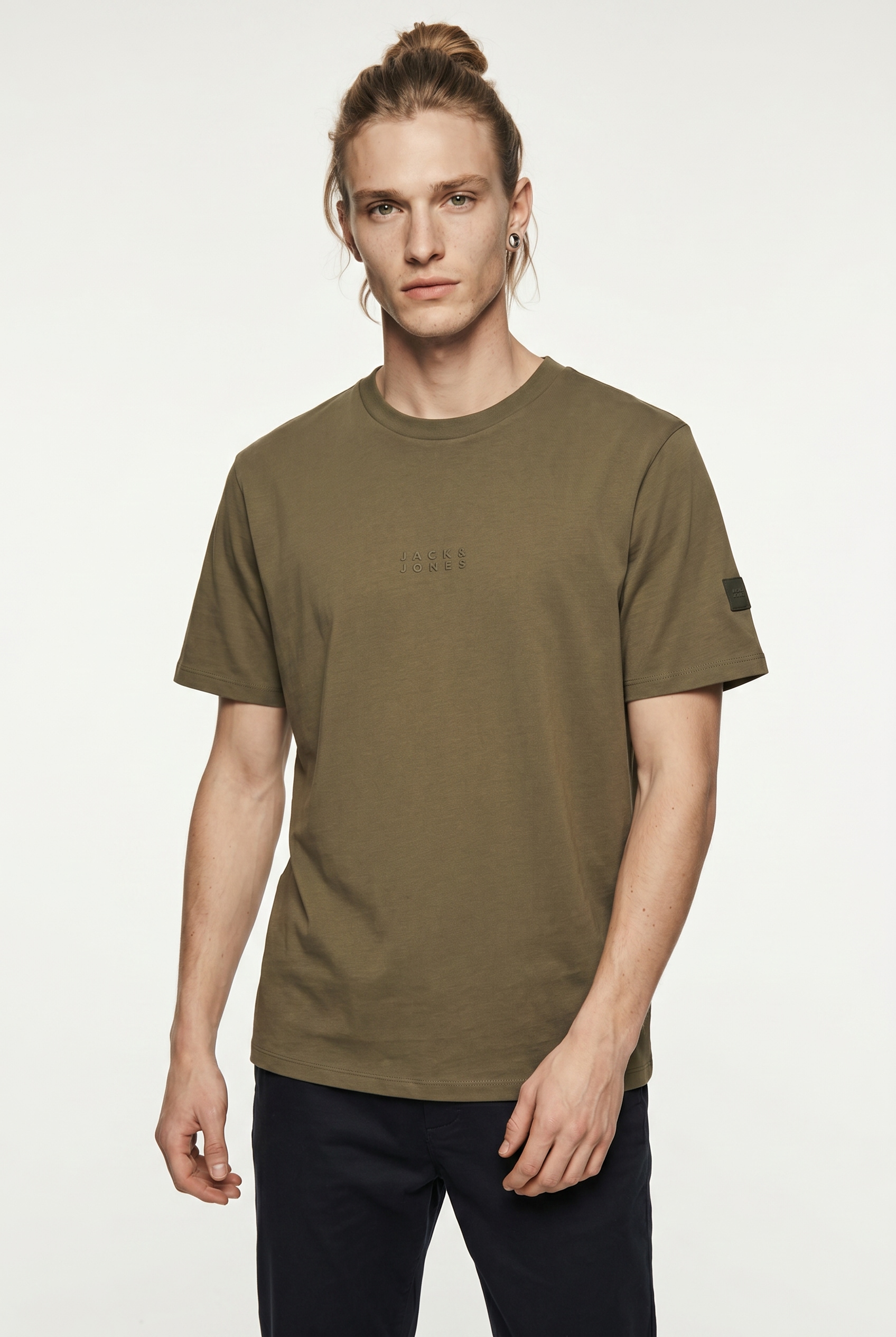 Jack & Jones Kurzarmshirt "JCOPOINT BADGE TEE SS CREW NECK"