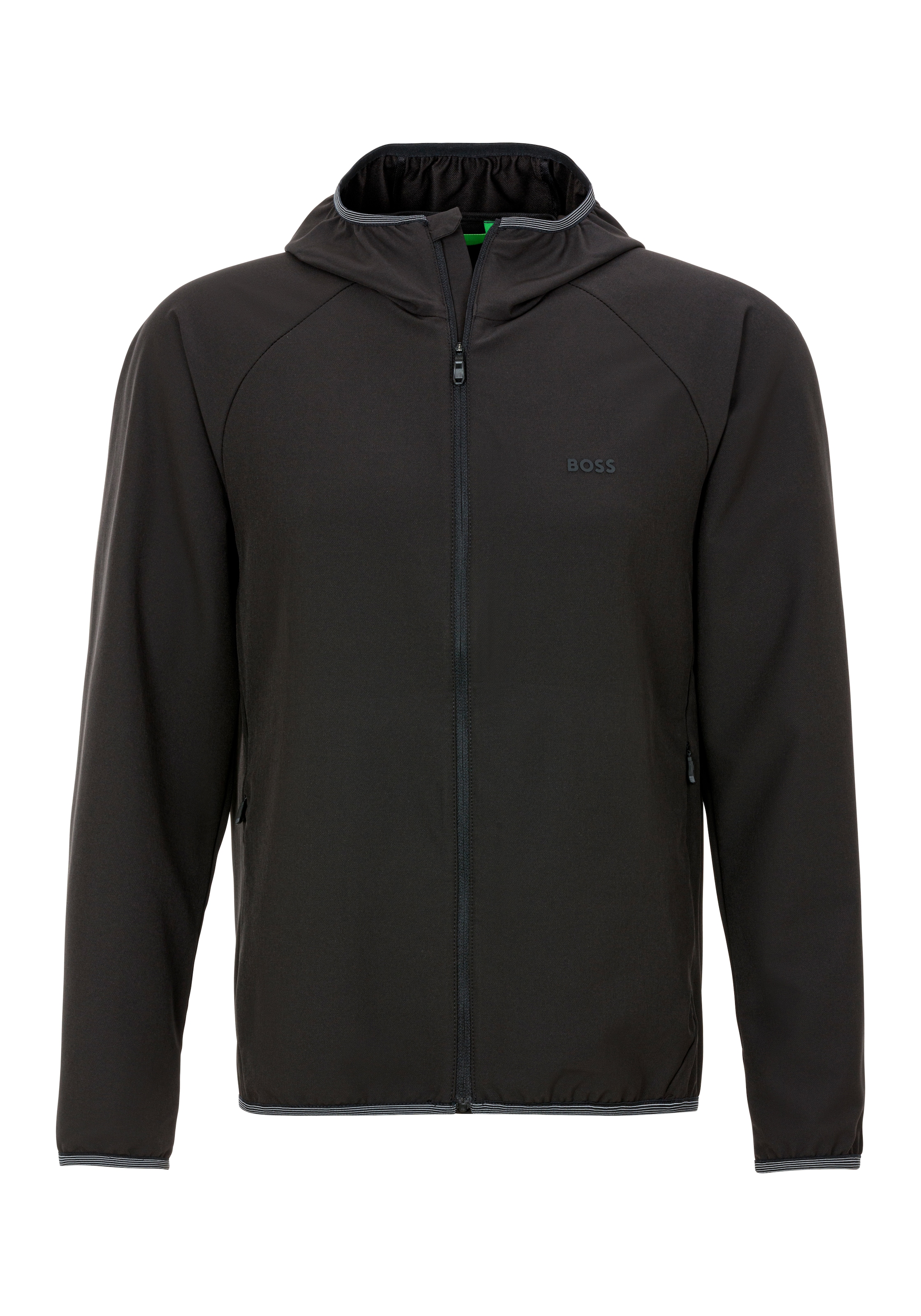 BOSS GREEN Funktionsjacke »L_Commuter«, mit Kapuze, mit gummiertem Markenlabel