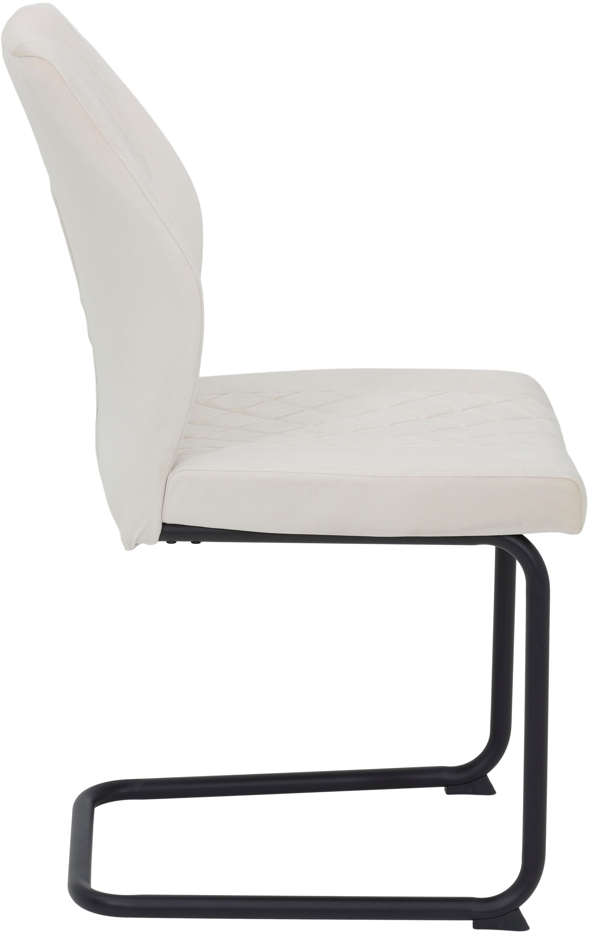 HELA Freischwinger »OSLO«, (Set), 4 St., Microfaser-Samtvelours, Freischwinger,Rautensteppung,Microfaser Samtvelour,140kg belastbar