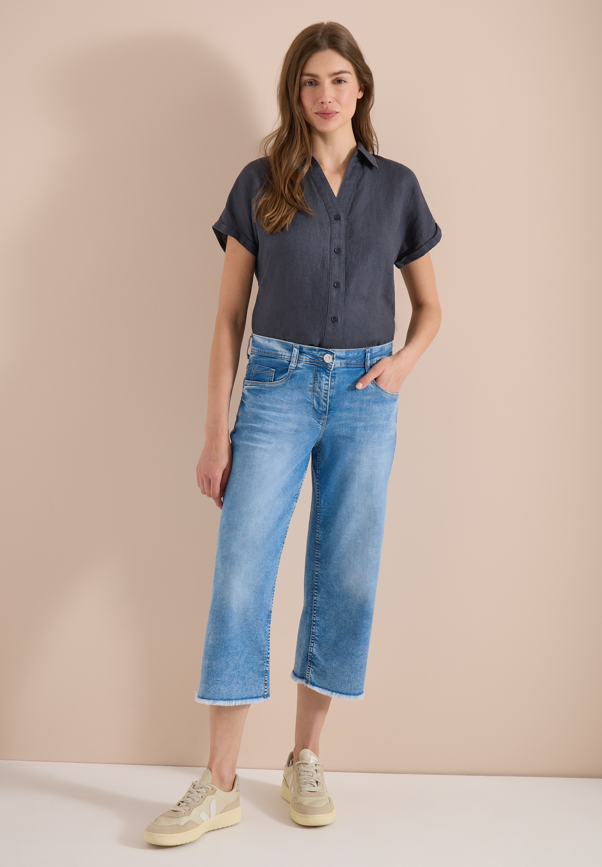 Cecil Loose-fit-Jeans in 3/4-Länge