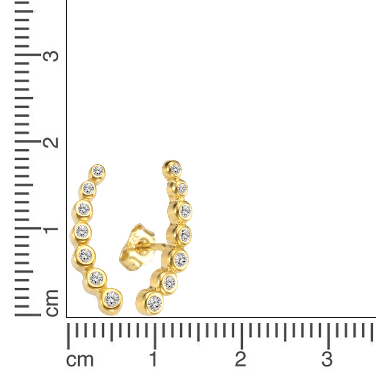 Firetti Paar Ohrstecker »Schmuck Geschenk Gold 375 Ohrschmuck Ohrringe«, mit Zirkonia (synth.)