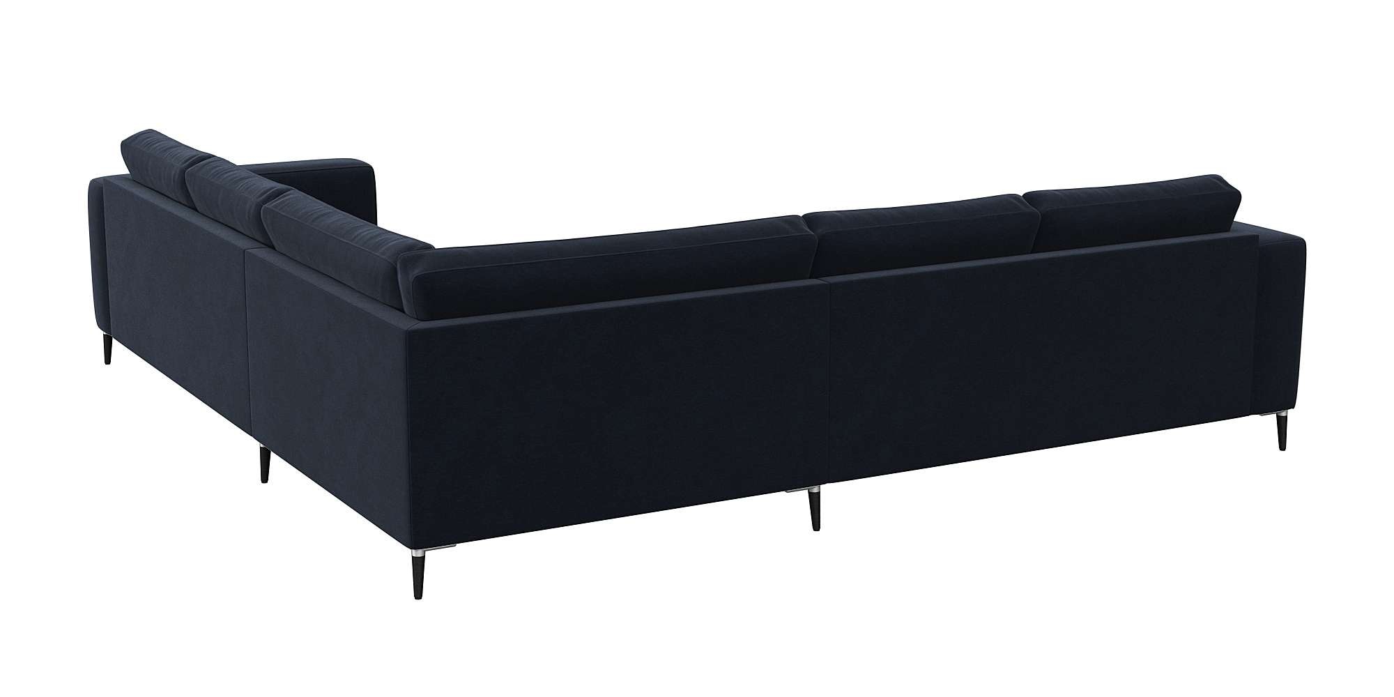 FLEXLUX Ecksofa »Fiore«, breite Armlehnen, Kaltschaum, Füße Alu+schwarz