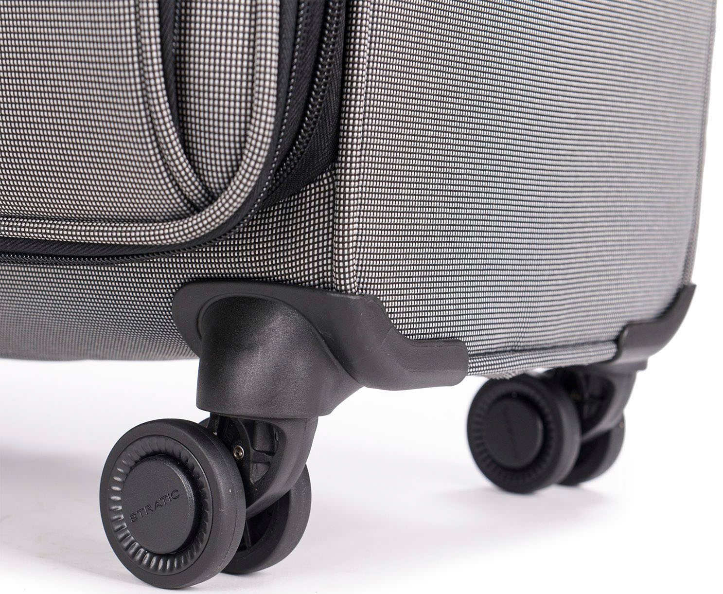 Stratic Weichgepäck-Trolley »Bendigo Light + L, silver«, 4 Rollen, Reisekoffer großer Koffer Aufgabegepäck TSA-Zahlenschloss
