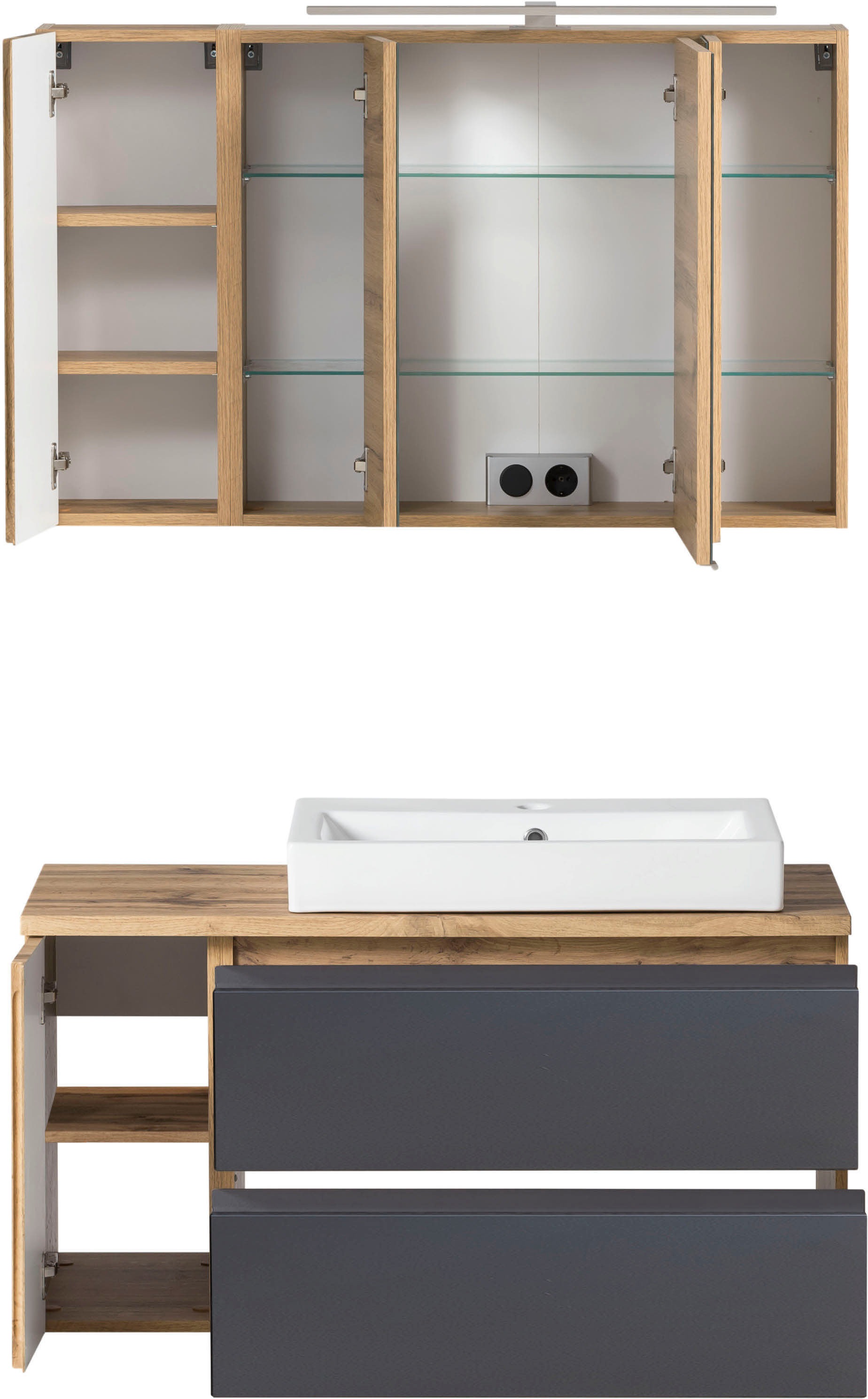 Thumbnail - welltime Badmöbel-Set "Sölden" 2 Stk. tlg.