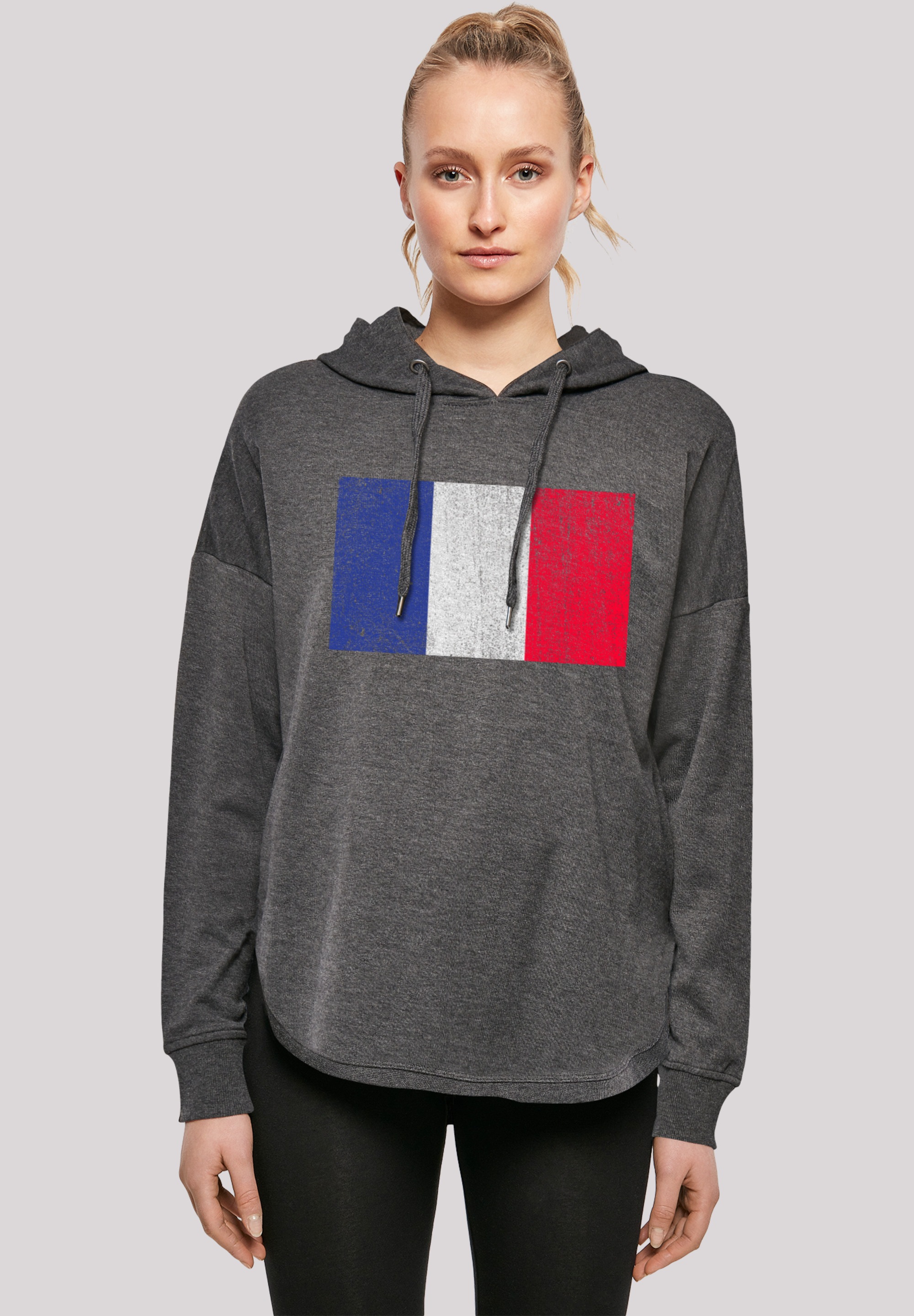 F4NT4STIC Kapuzenpullover "France Frankreich Flagge distressed", Print