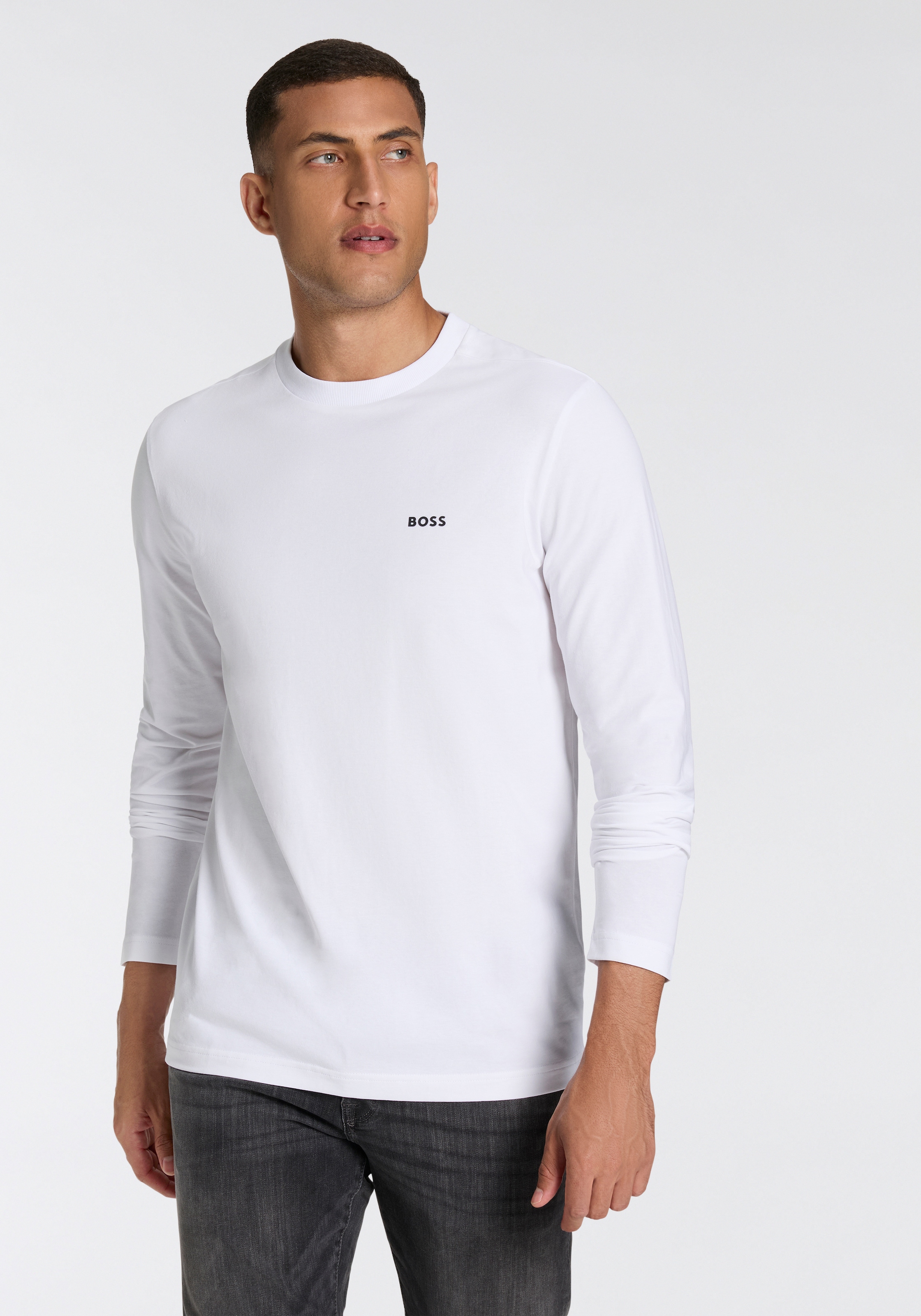 BOSS GREEN "Tee Long" mit Rundhalsausschnitt günstig online kaufen