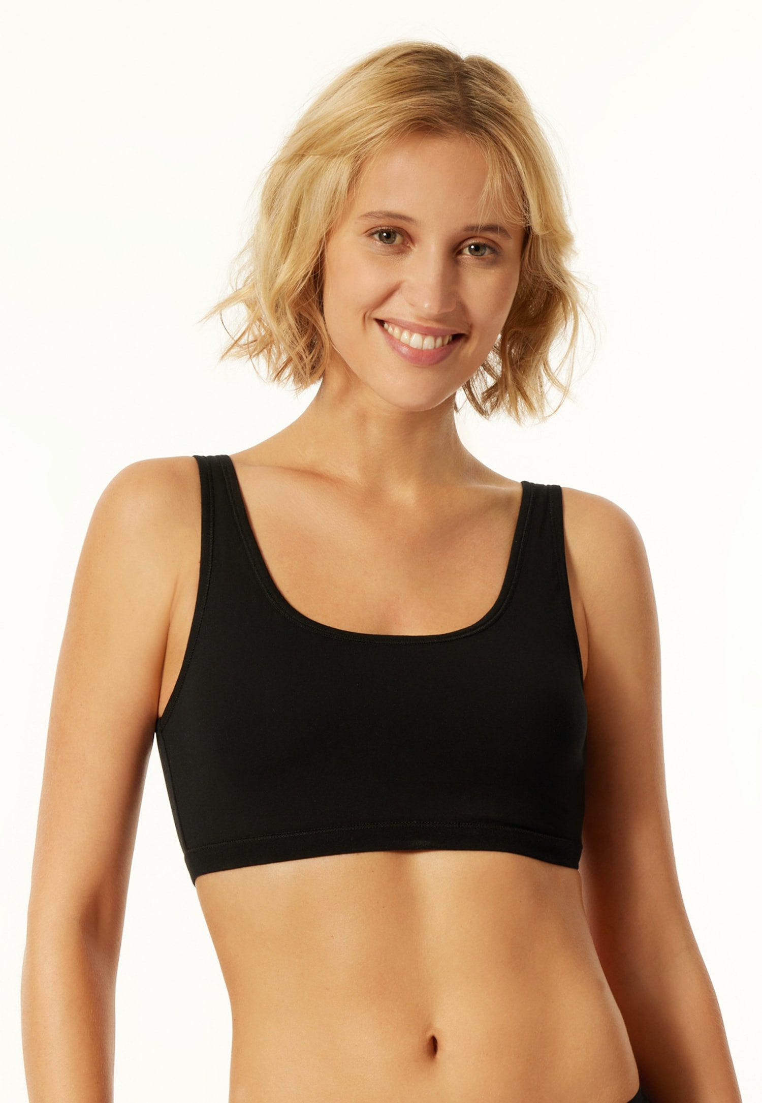 uncover by SCHIESSER Bustier »UNCOVER Cotton«, breite Träger, Cotton-Mix, elastisch, soft