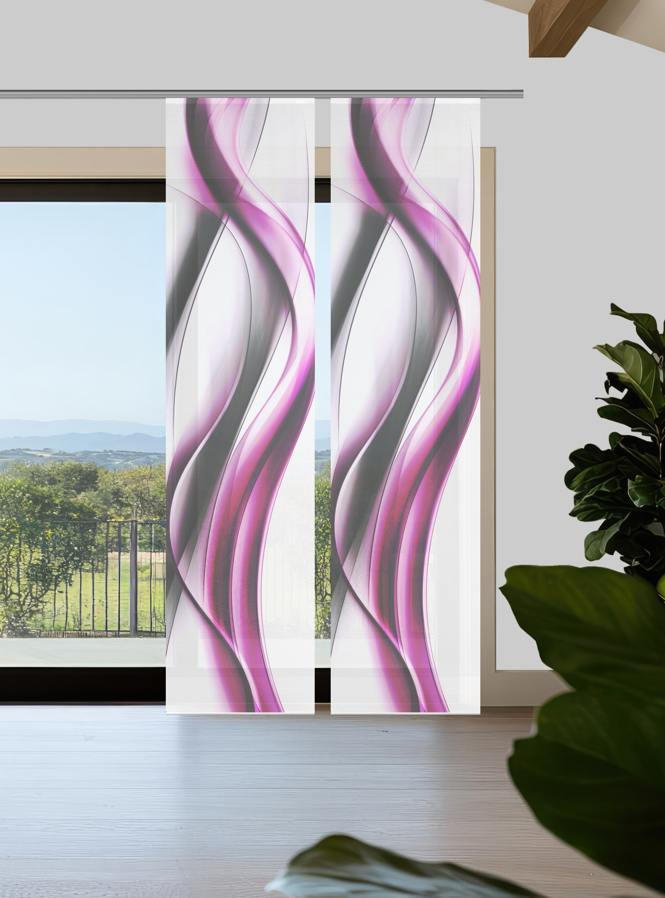 Vision S Schiebegardine "CARA" Paneelwagen 2 Stk. tlg. Schiebevorhang,Bambu günstig online kaufen