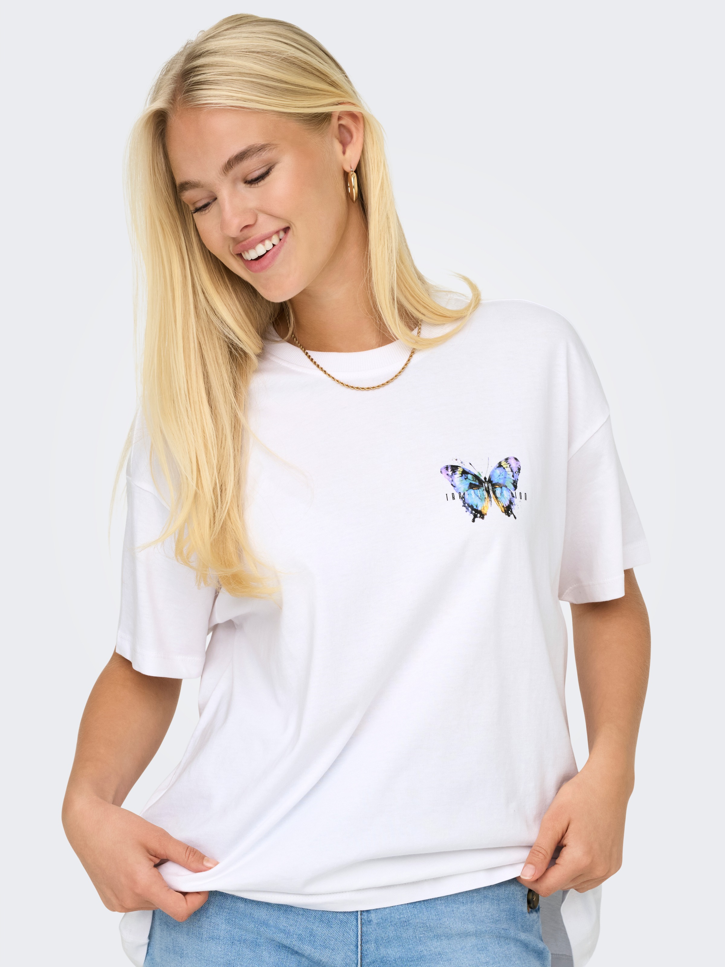 ONLY Kurzarmshirt "ONLVIVVI LIFE S/S LOVELY TOP JRS" günstig online kaufen