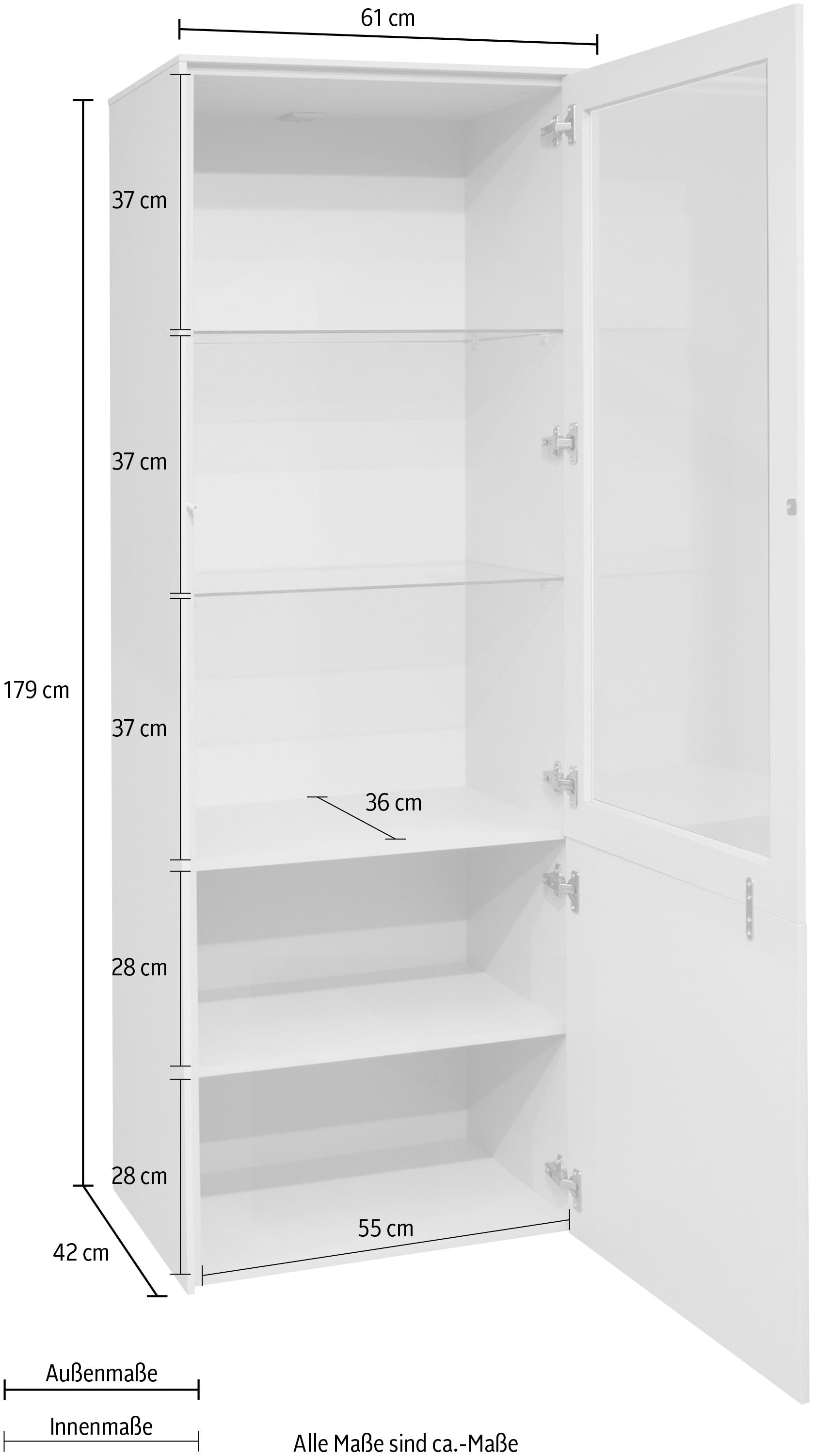 Mäusbacher Standvitrine »Imola TOPSELLER!«, (OTTOs Choice), Mäusbacher Vitrine mit Glas- und Holztür