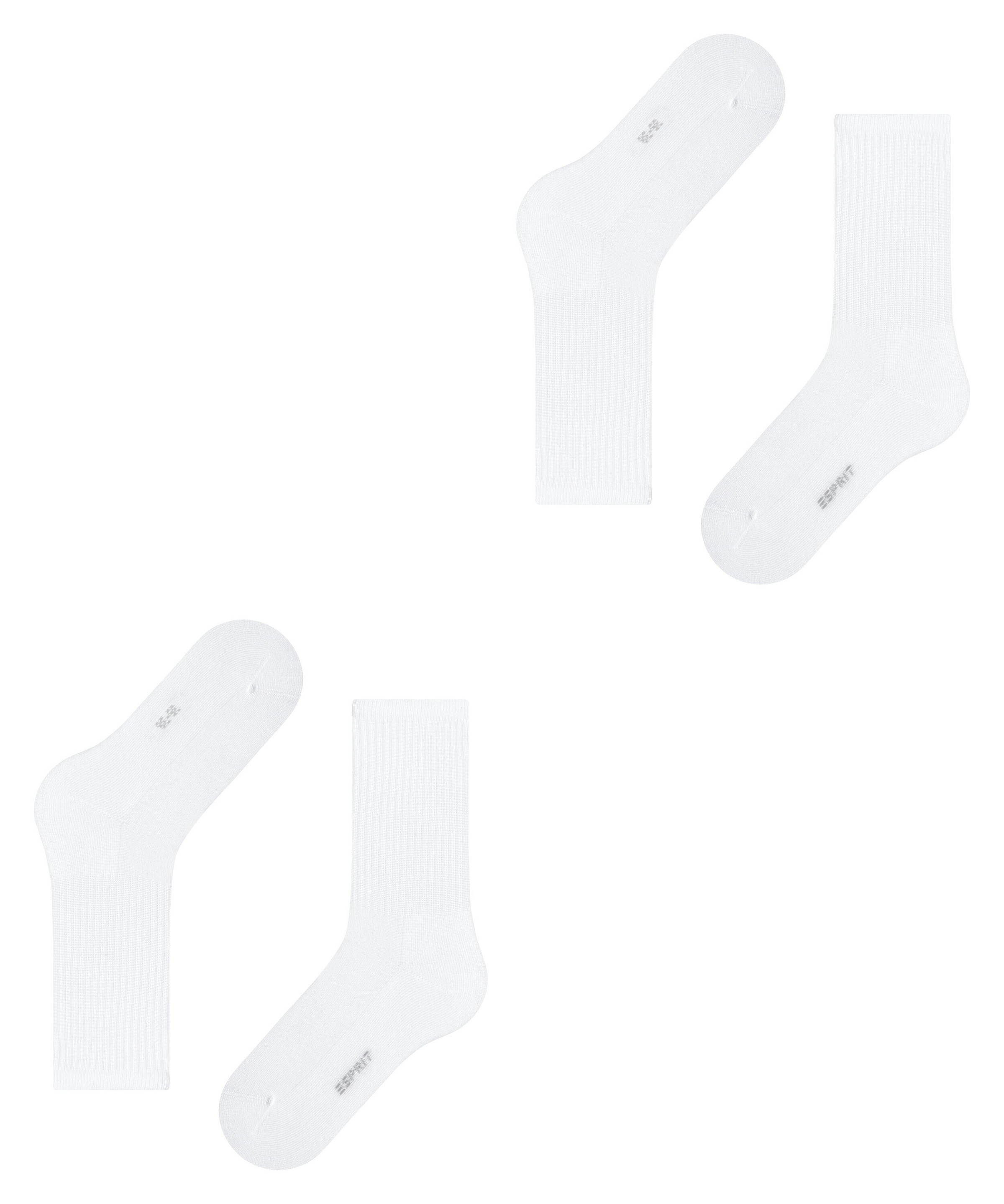 Esprit Socken »Basic Tennis« 2 Paar,  Rippenstruktur, schmales Bündchen, weiche Sohle