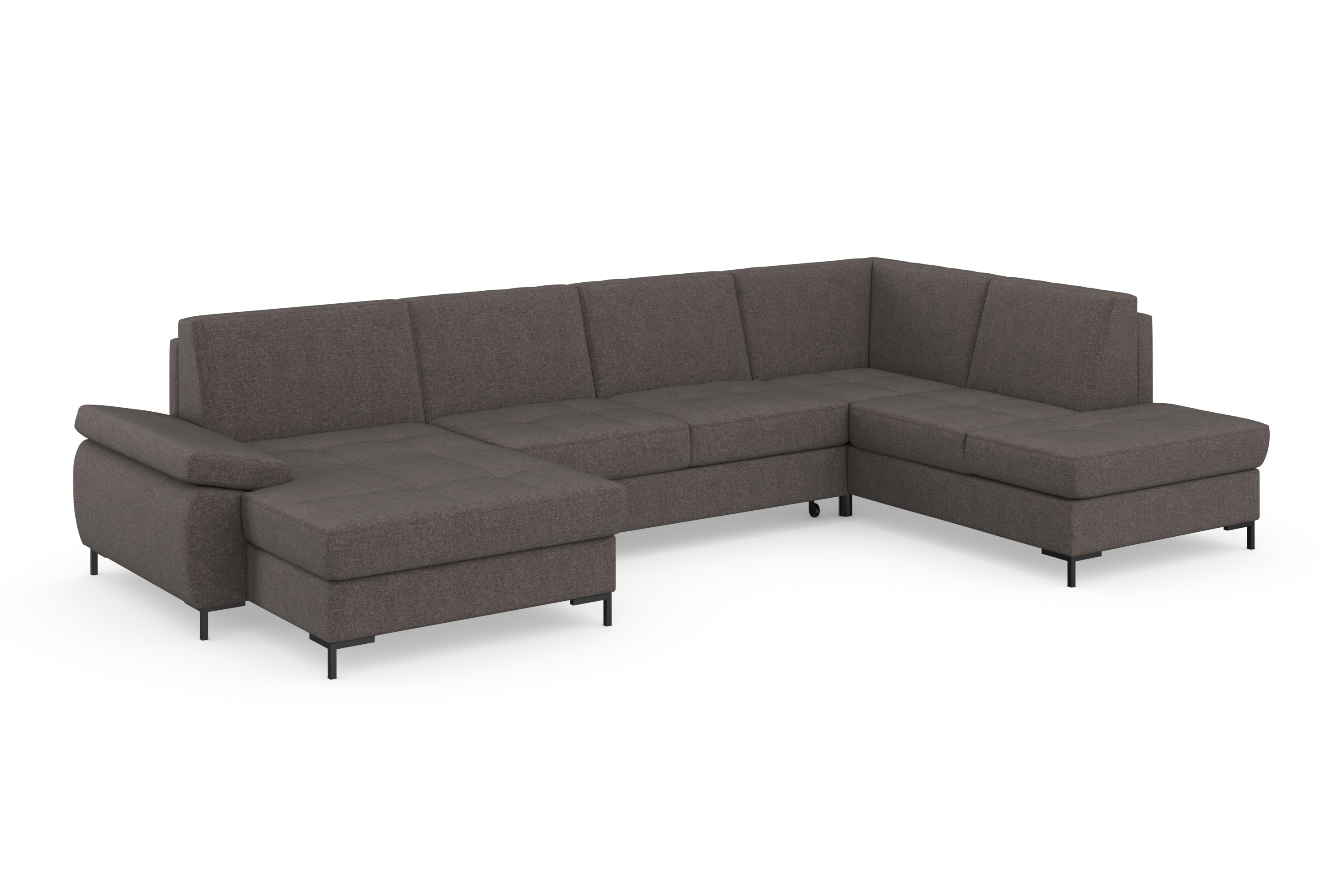 Thumbnail - DOMO collection Wohnlandschaft "Capelo, komfortabel, klare Linien zeichnen dieses Design aus, U-Form" mit Armteilverstel...
