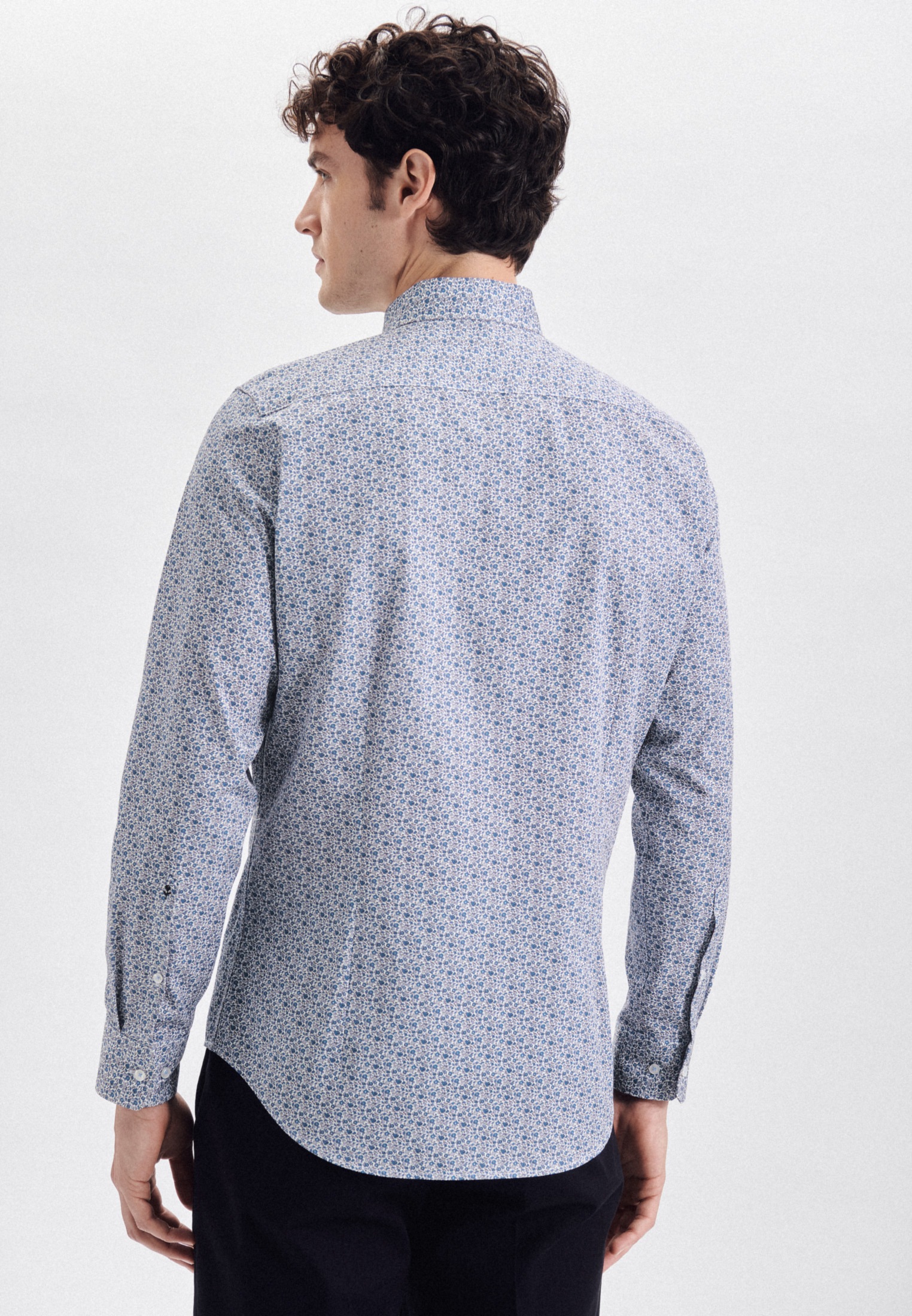 seidensticker Businesshemd "X-Slim" X-Slim 1/1 Button-Down-Kragen Druck günstig online kaufen