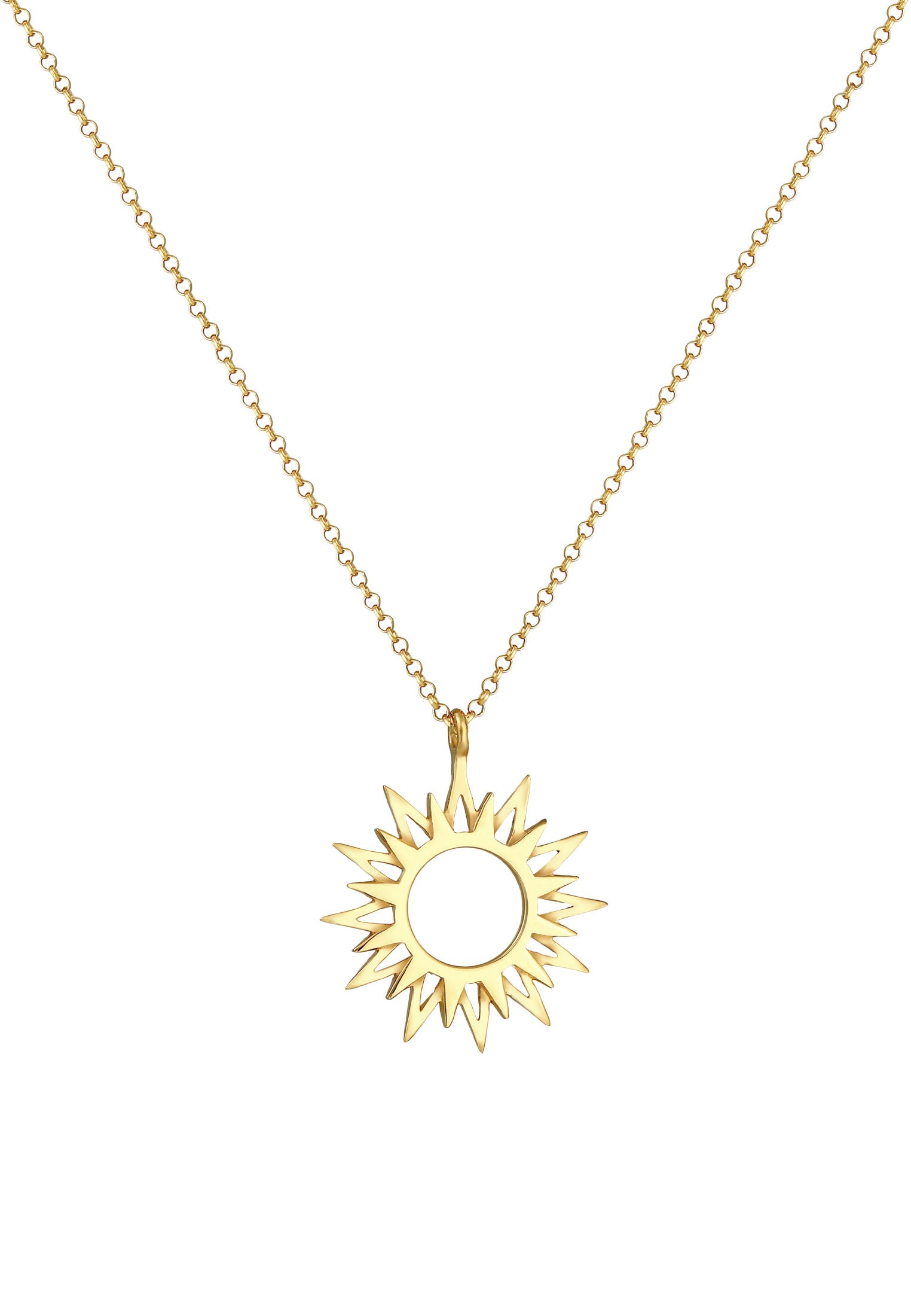 Elli Kette mit Anhänger »Sonne Sun Strahlen Astro Symbol 925 Silber«