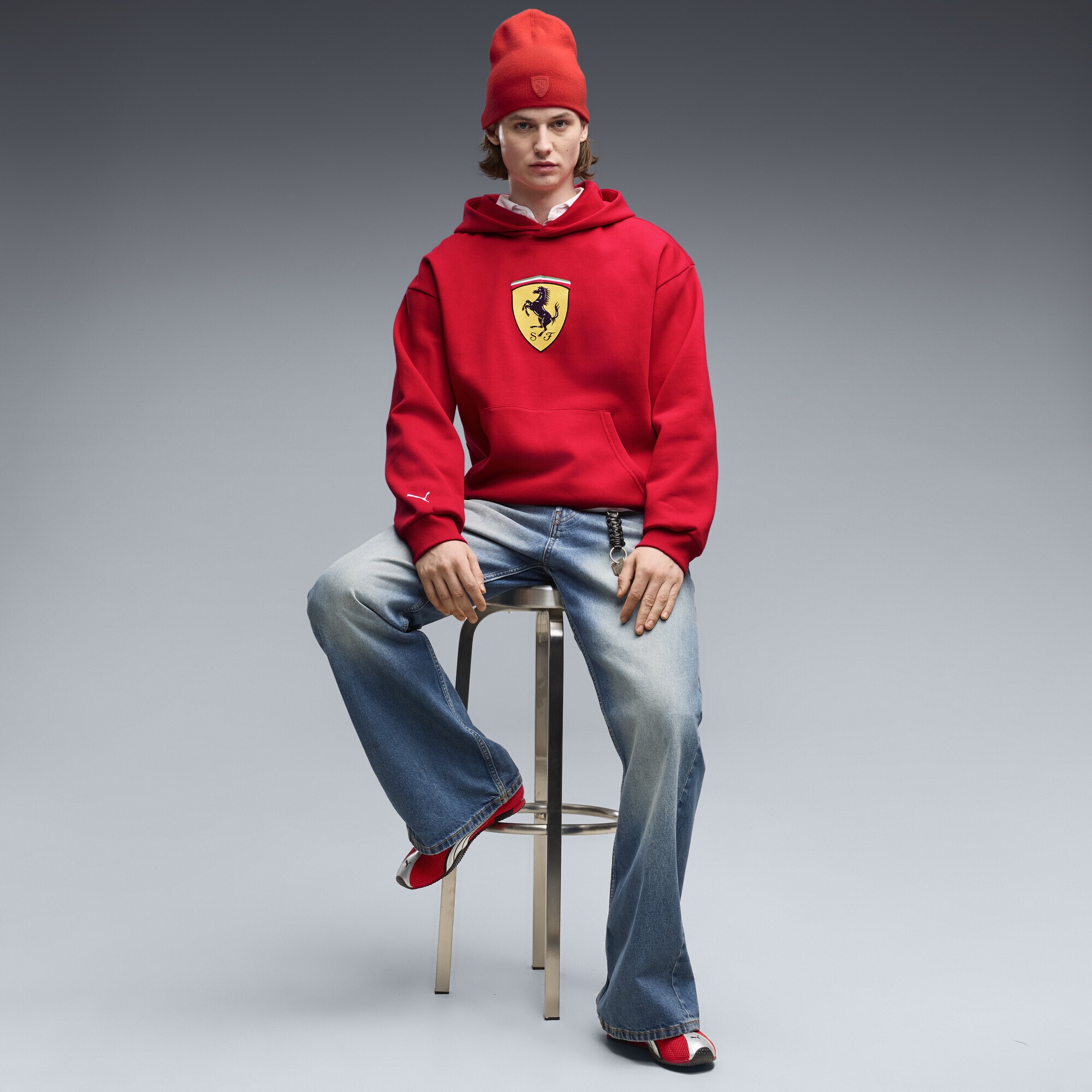 PUMA Hoodie »Ferrari Coloured Shield Fleece Hoodie Herren«
