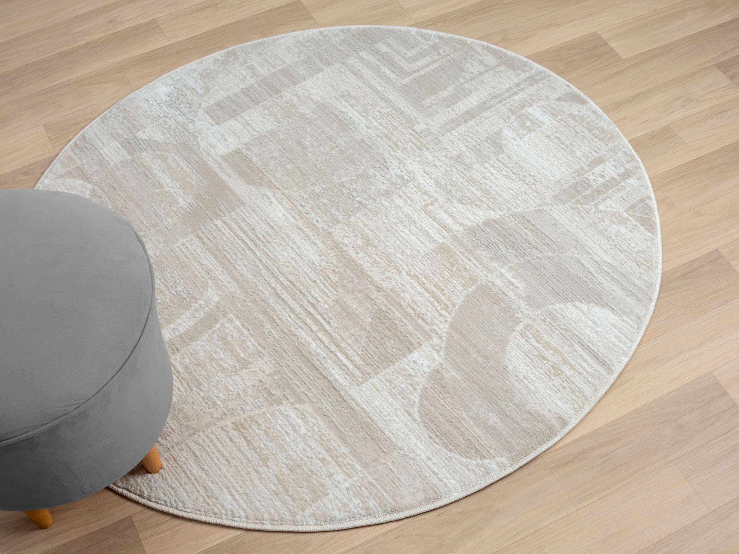 Myflair Möbel & Accessoires Teppich »My Circles«, rund, 10 mm Höhe, Kurzflor, modernes Design, Retro-Style, besonders weich