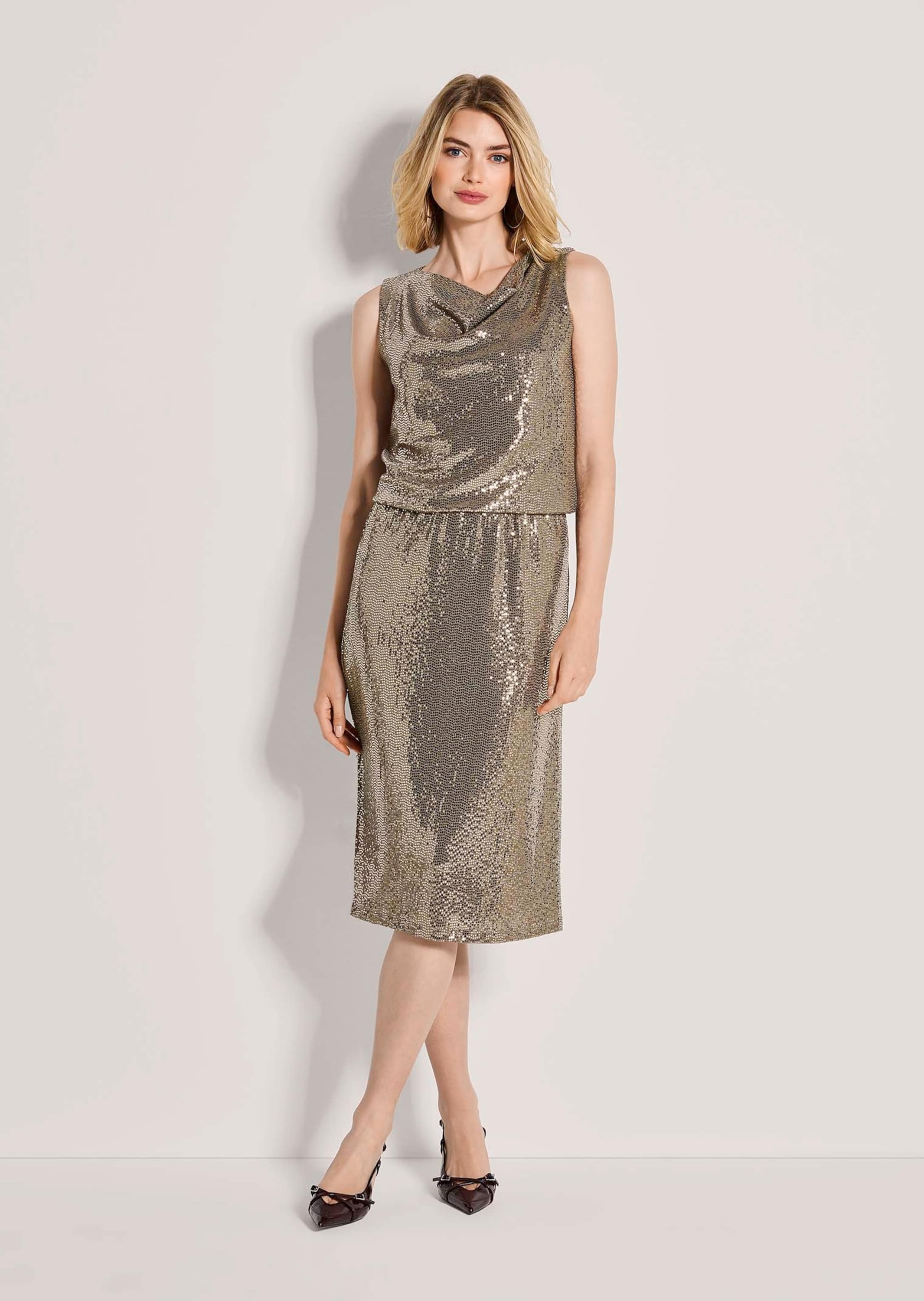 MADELEINE Sommerrock »Jerseyrock Midirock mit Glitzer-Print«