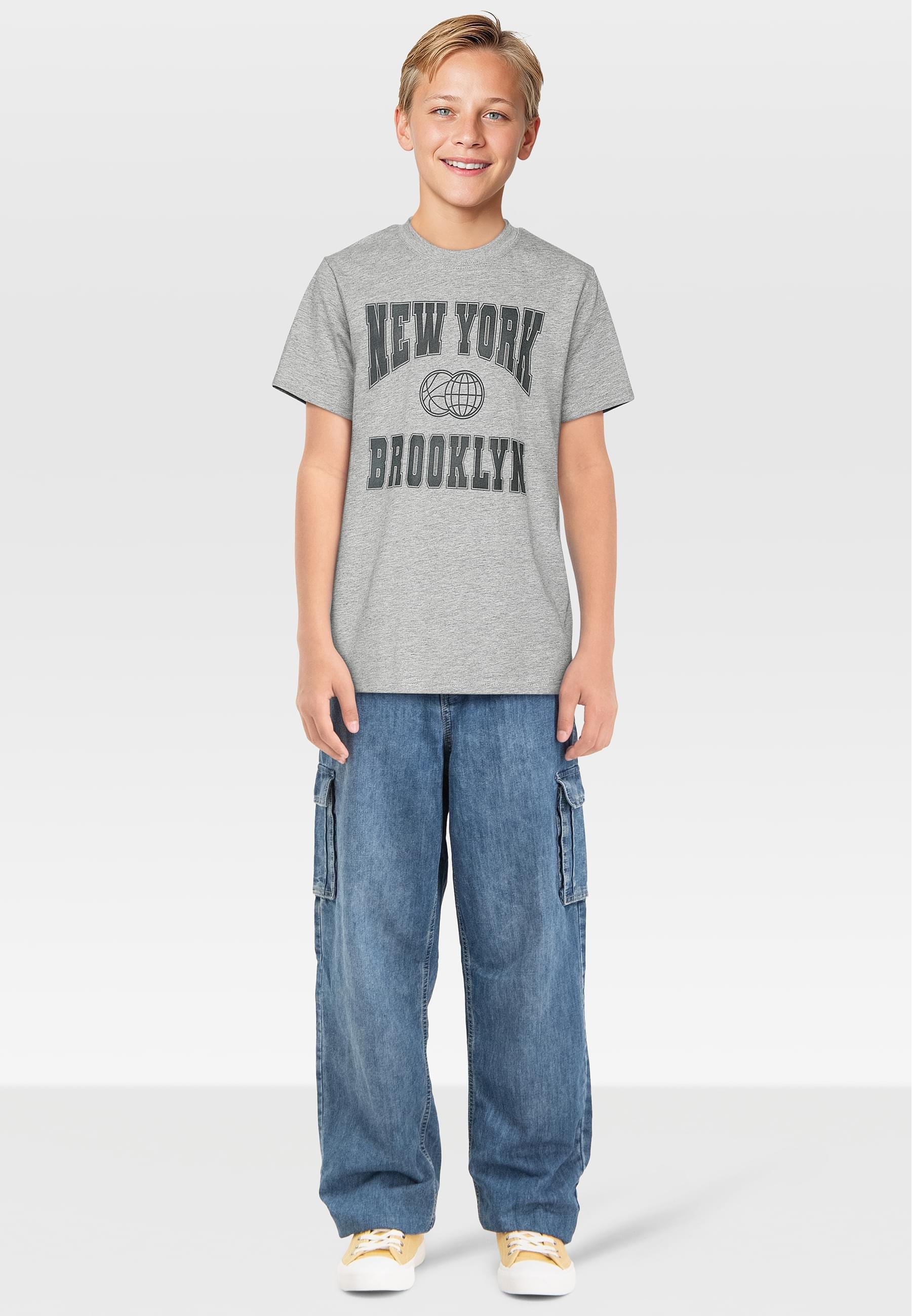 URBAN CLASSICS T-Shirt »Urban Classics T-Shirt 2 Pack - kurzarm - New York & Brookly«, (1 tlg.)