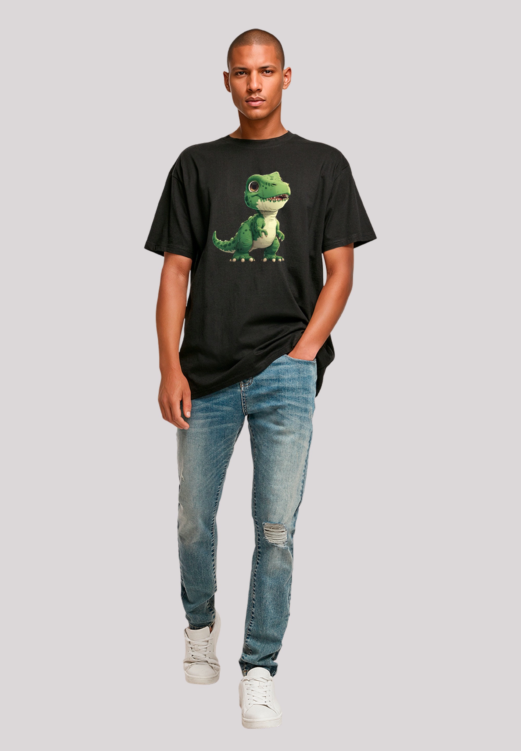 F4NT4STIC T-Shirt »Süßer grüner Dino«, Premium Qualität