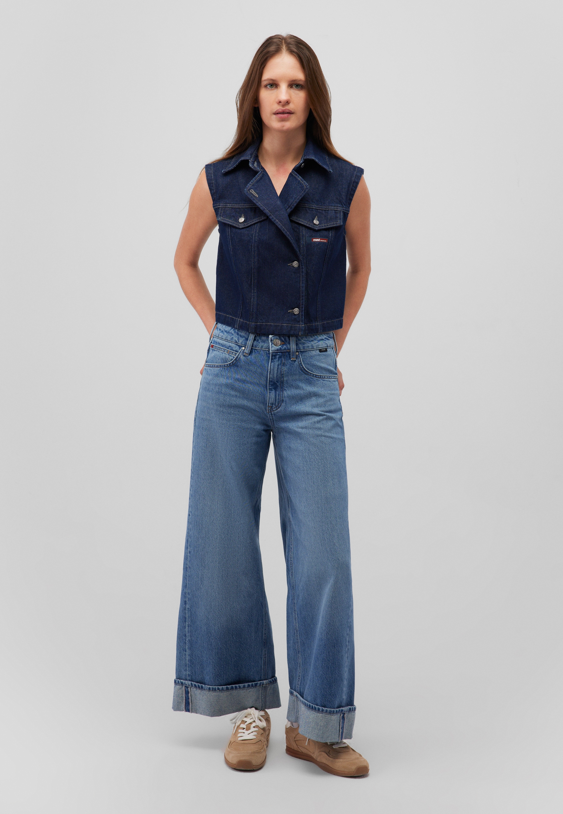 Mavi Jeansjacke "SUNDANCE" Biker-Denim Vest günstig online kaufen