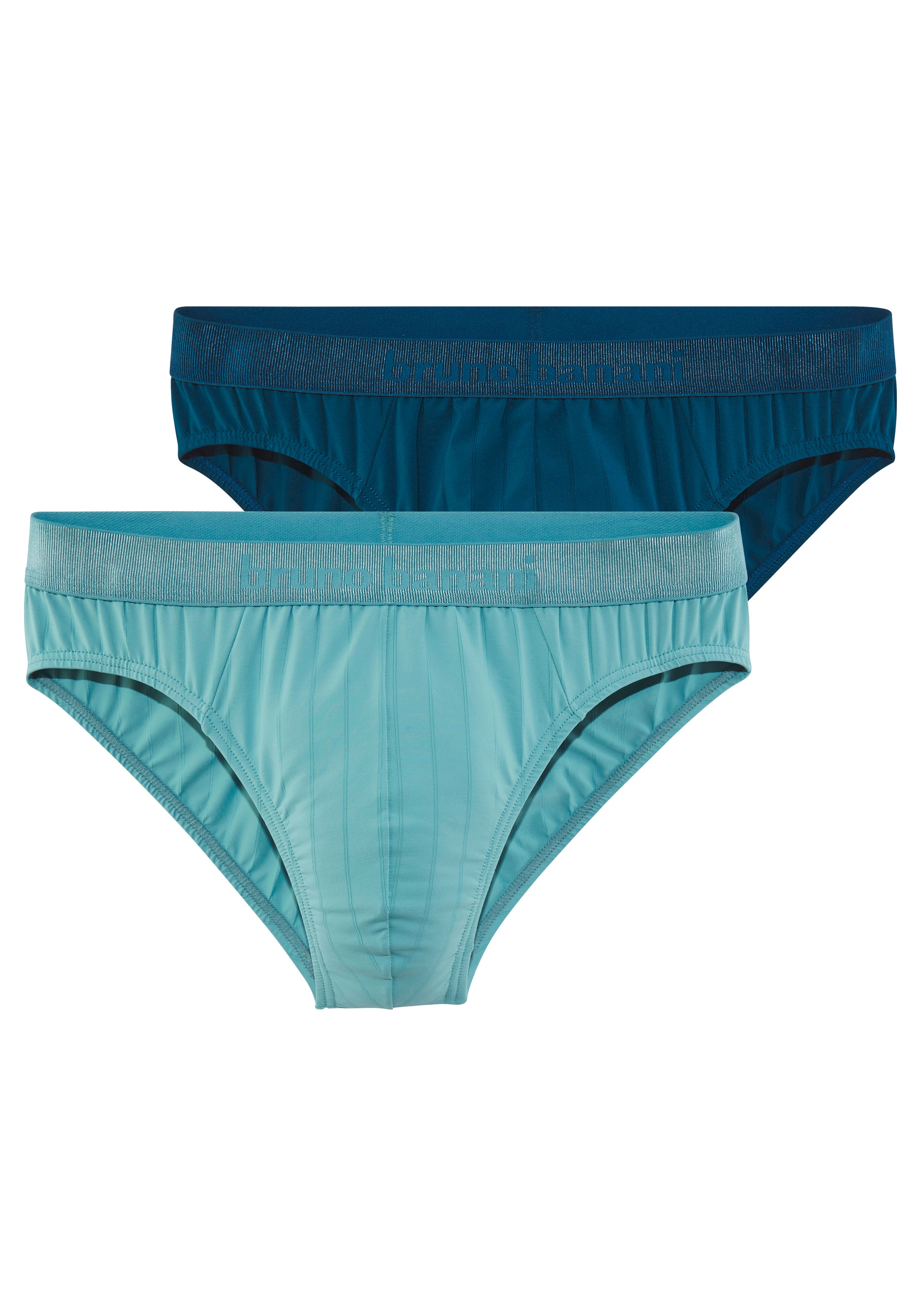 Bruno Banani Slip Packung, 2 Stk. mit weichem und dehnbarem Bündchen, schnelltrocknende Mikrofaser