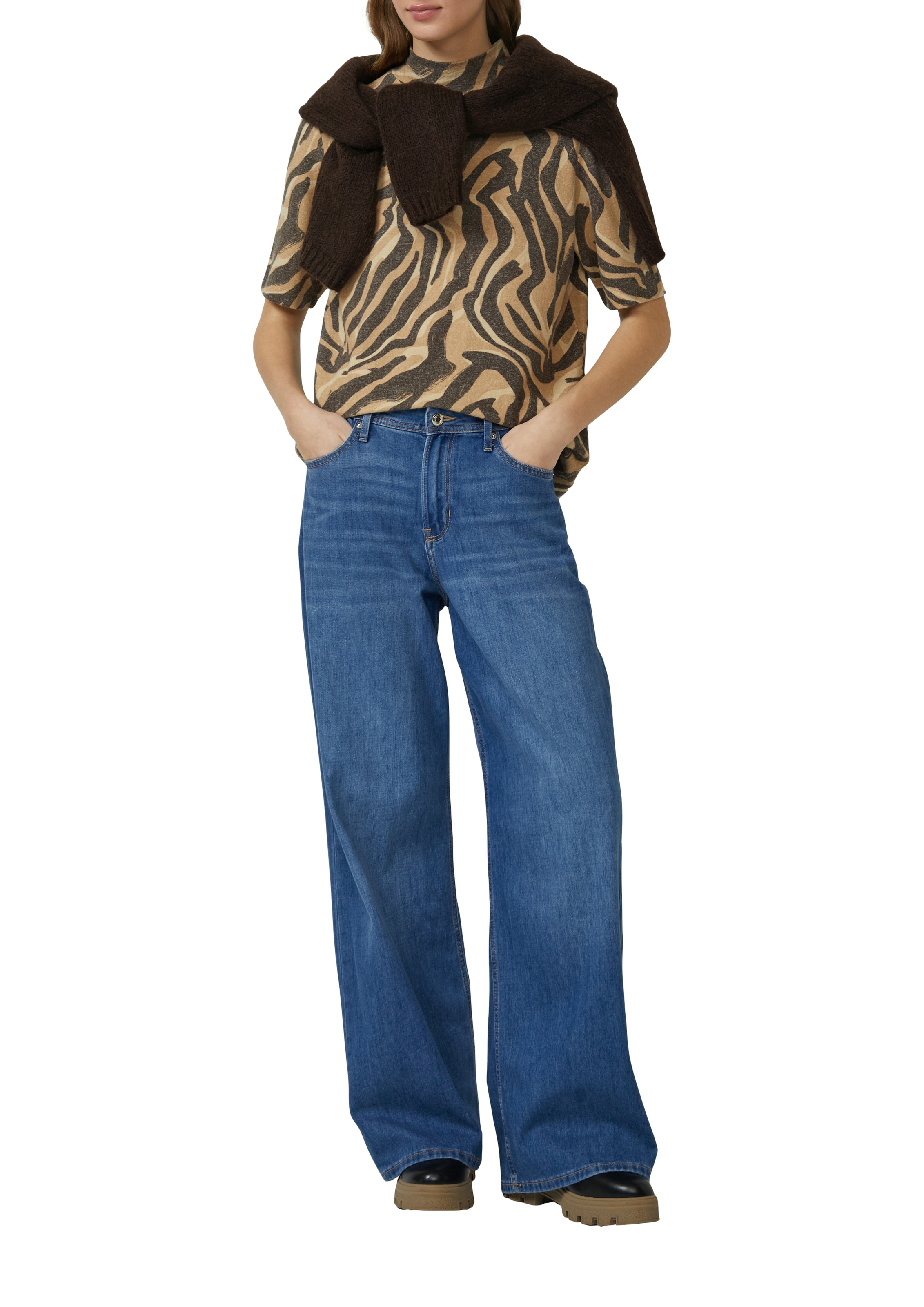 s.Oliver T-Shirt mit All-Over Print günstig online kaufen