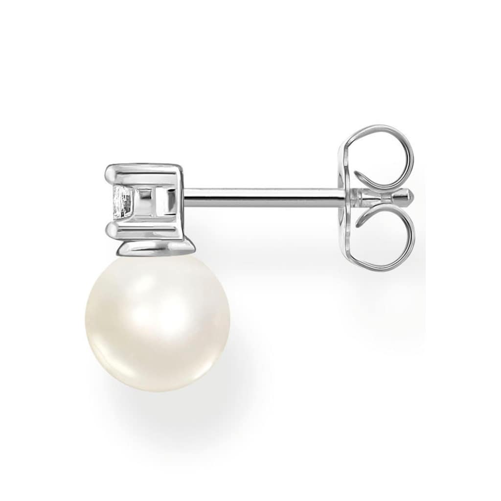 THOMAS SABO Single-Ohrstecker »Perle mit weißem Stein, H2214-167-14«