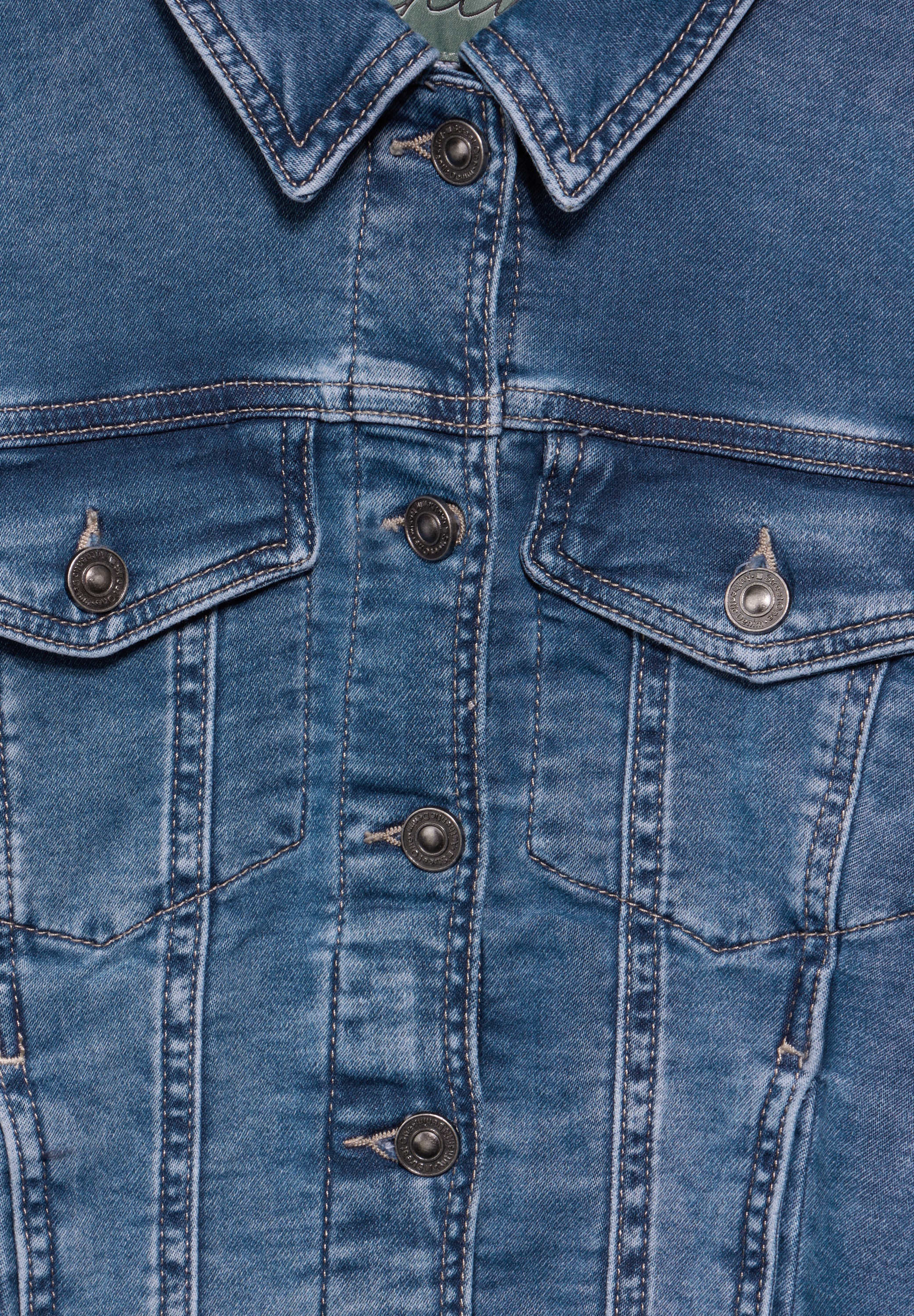 STREET ONE Jeansjacke, ohne Kapuze, mit Brusttaschen