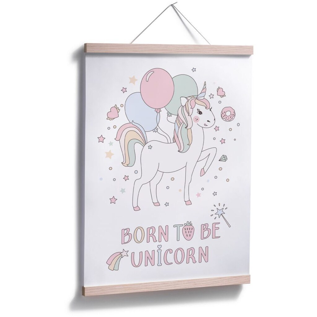 Wall-Art Poster »Kvilis Einhorn Luftballon Party«, Kinder, (Set, 1 St.)